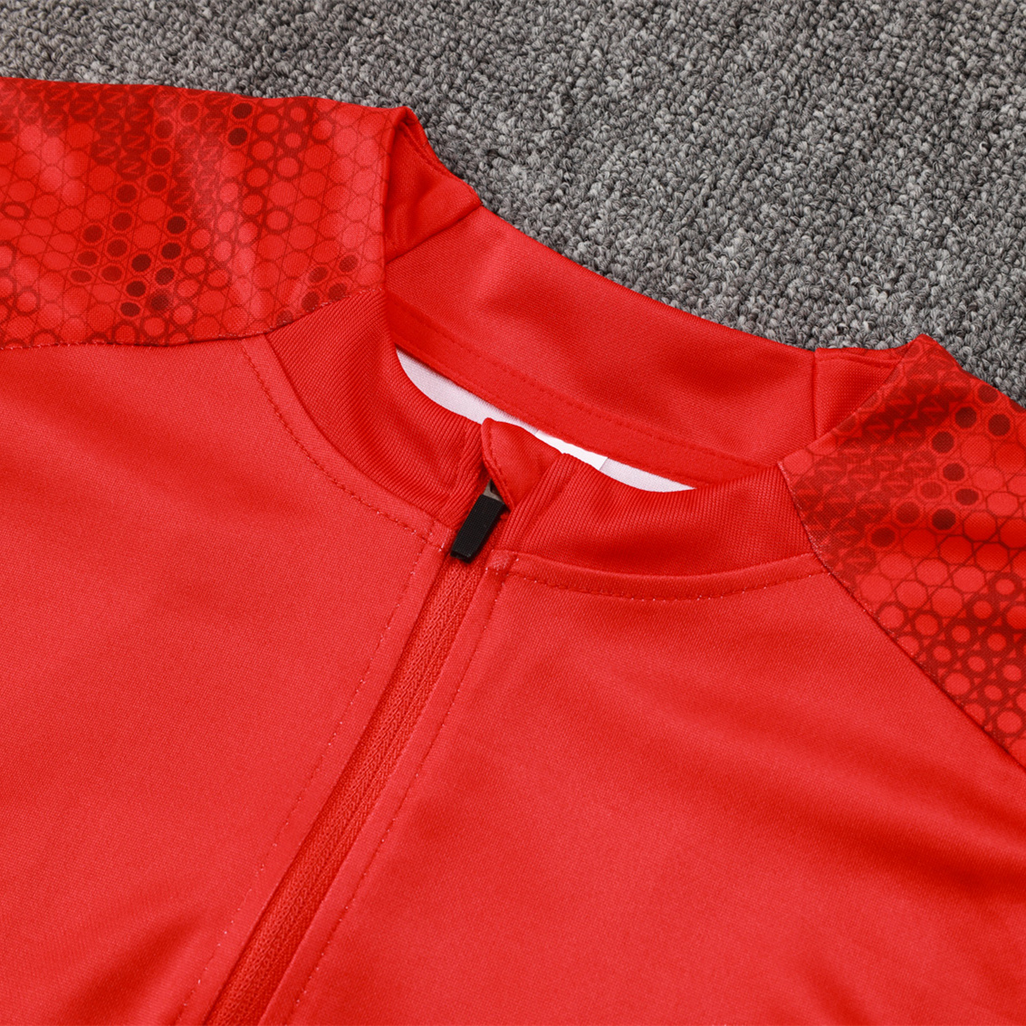 Napoli 24-25 Long Sleeve Training Set - Red Top and Black Pants - JerseysGala