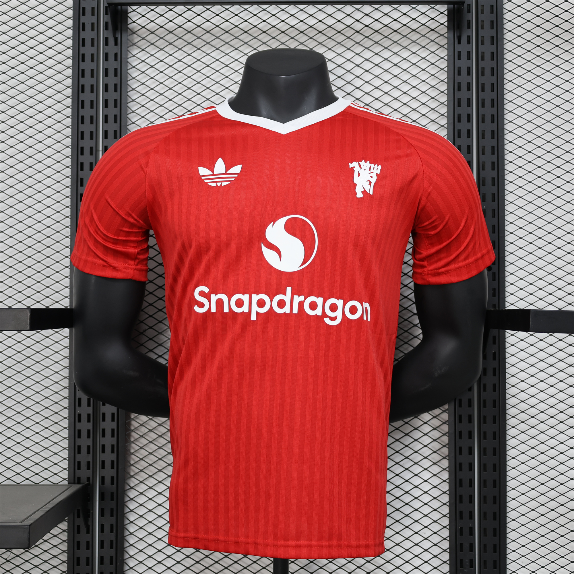 Manchester United 24-25 Red Trefoil Vintage Jersey - Player Version - JerseysGala