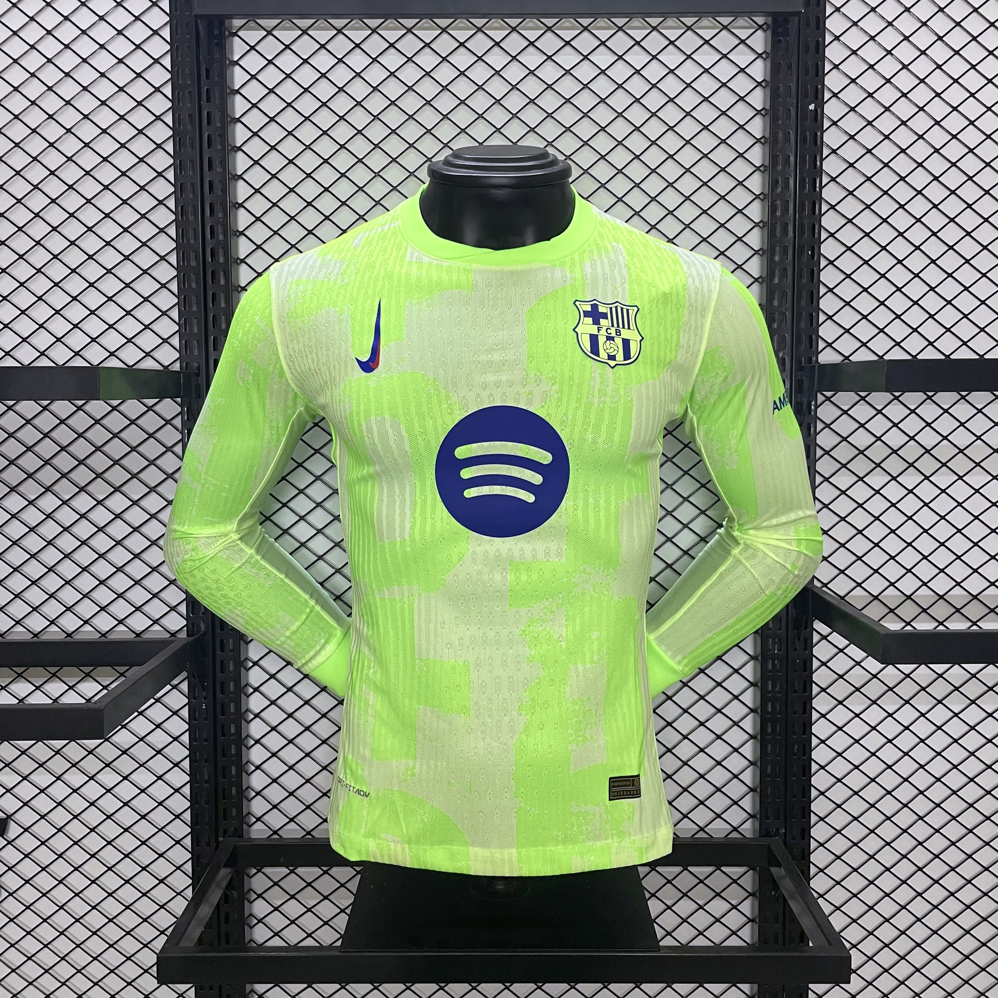 B.A.R.S.A 24-25 Third Long Sleeve Jersey with Big Logo - Player Version - JerseysGala