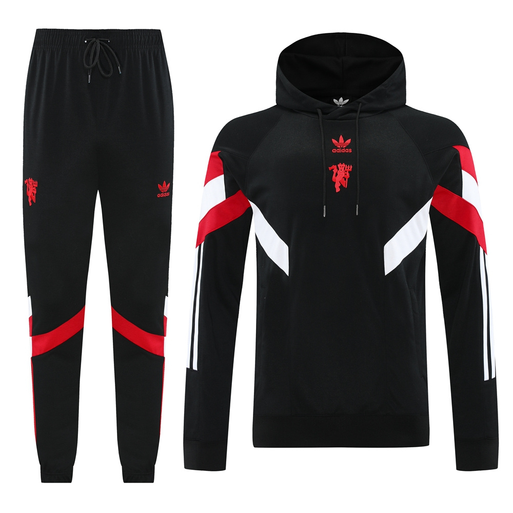 Manchester United 24-25 Originals LFSTLR Training Hoodie Set - Black - JerseysGala