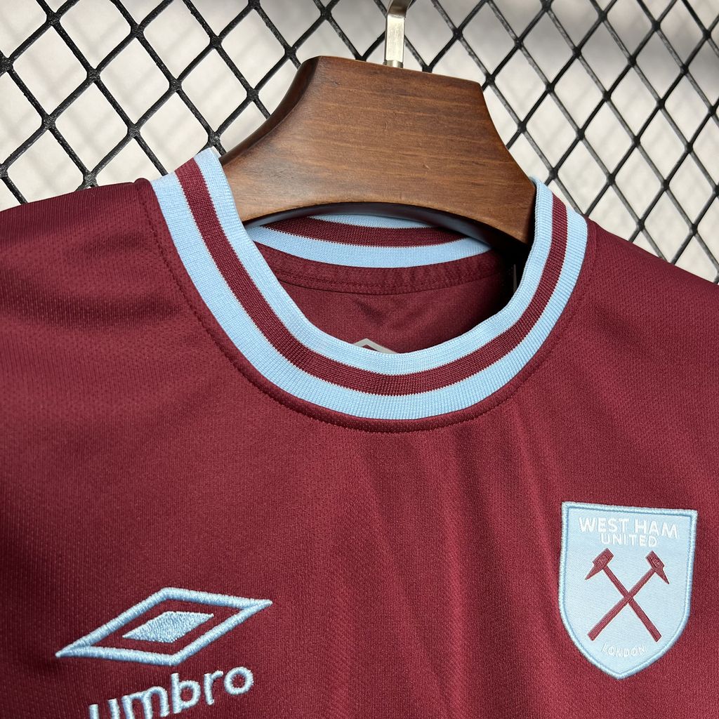 West Ham United 24-25 Home Stadium Kids Kit - JerseysGala