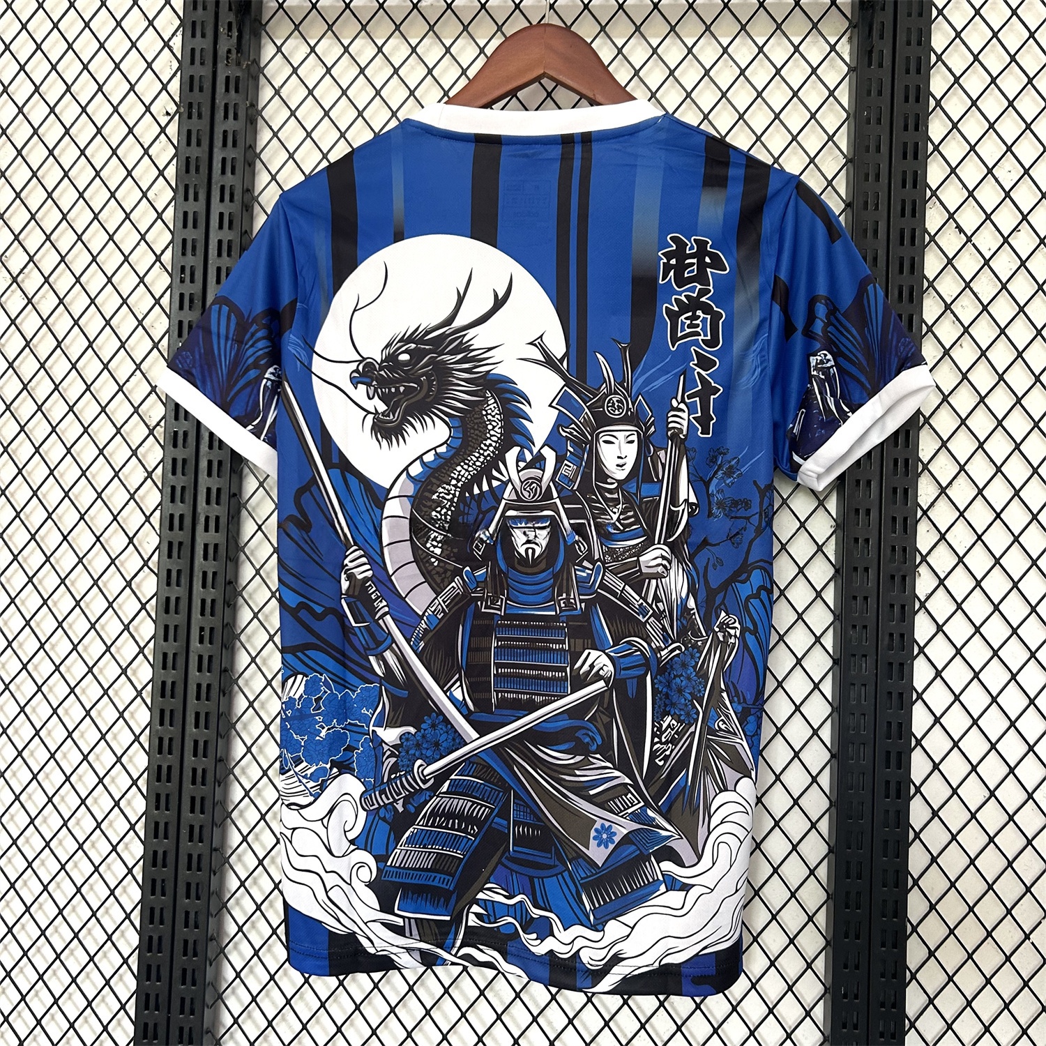 Japan 25-26 Two Blue Warriors And A Dragon Under The Moon Blue Special Jersey - Fans Version - JerseysGala