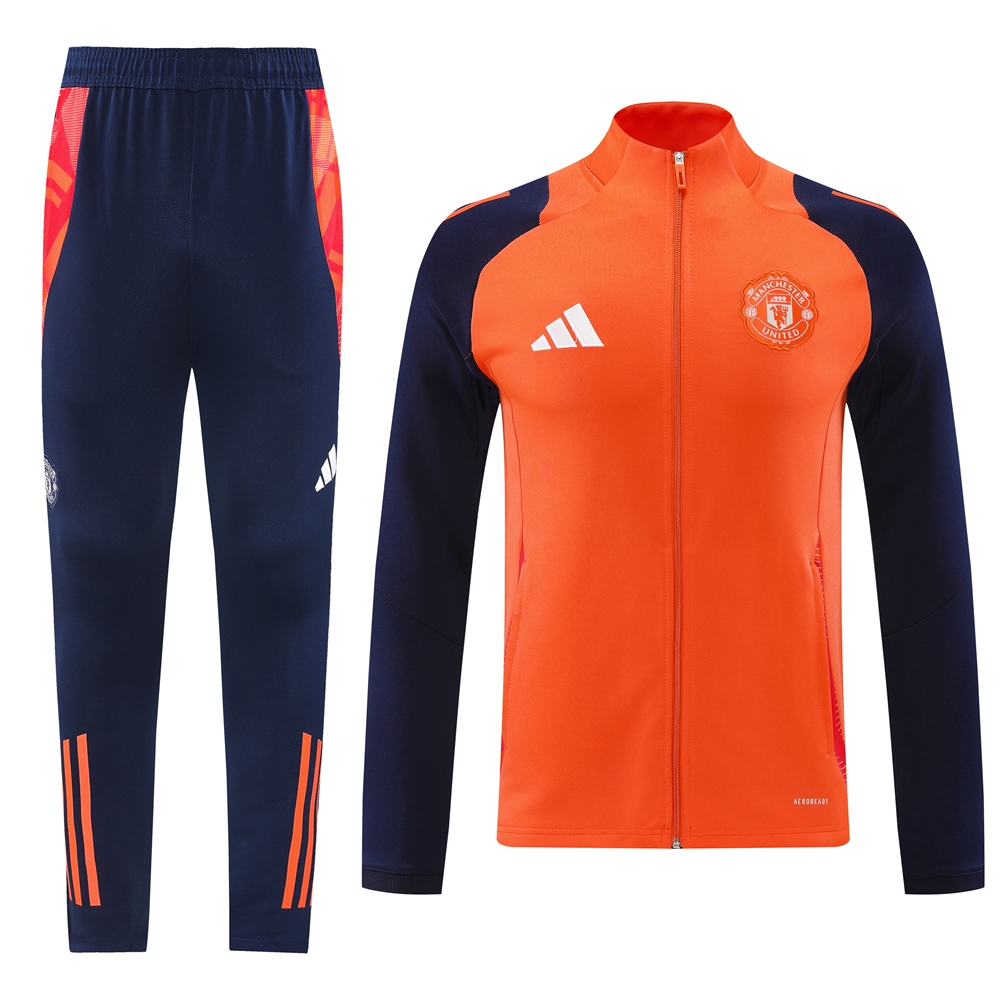 Manchester United 24-25 Jacket Training Tracksuit - Orange - JerseysGala
