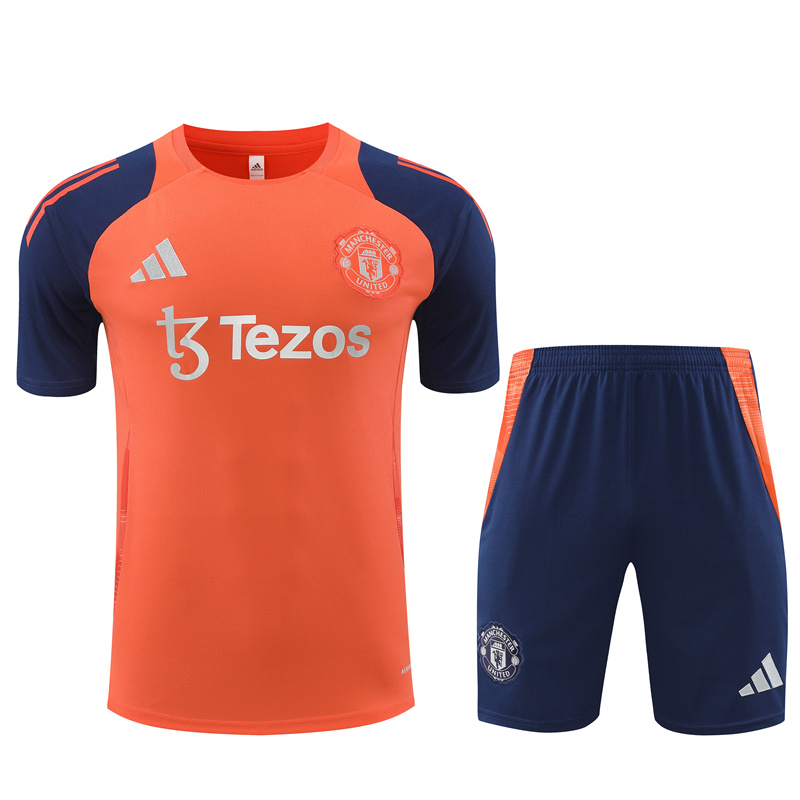 Manchester United 24-25 Short-Sleeve Training Set - Orange - JerseysGala