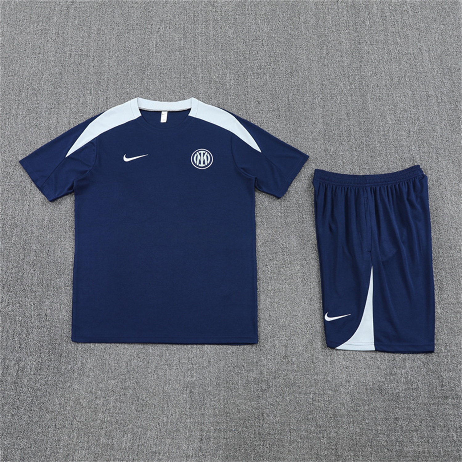 Inter Milan 25-26 Short-Sleeve Training Set - Deep Blue Top & Deep Blue shorts - JerseysGala