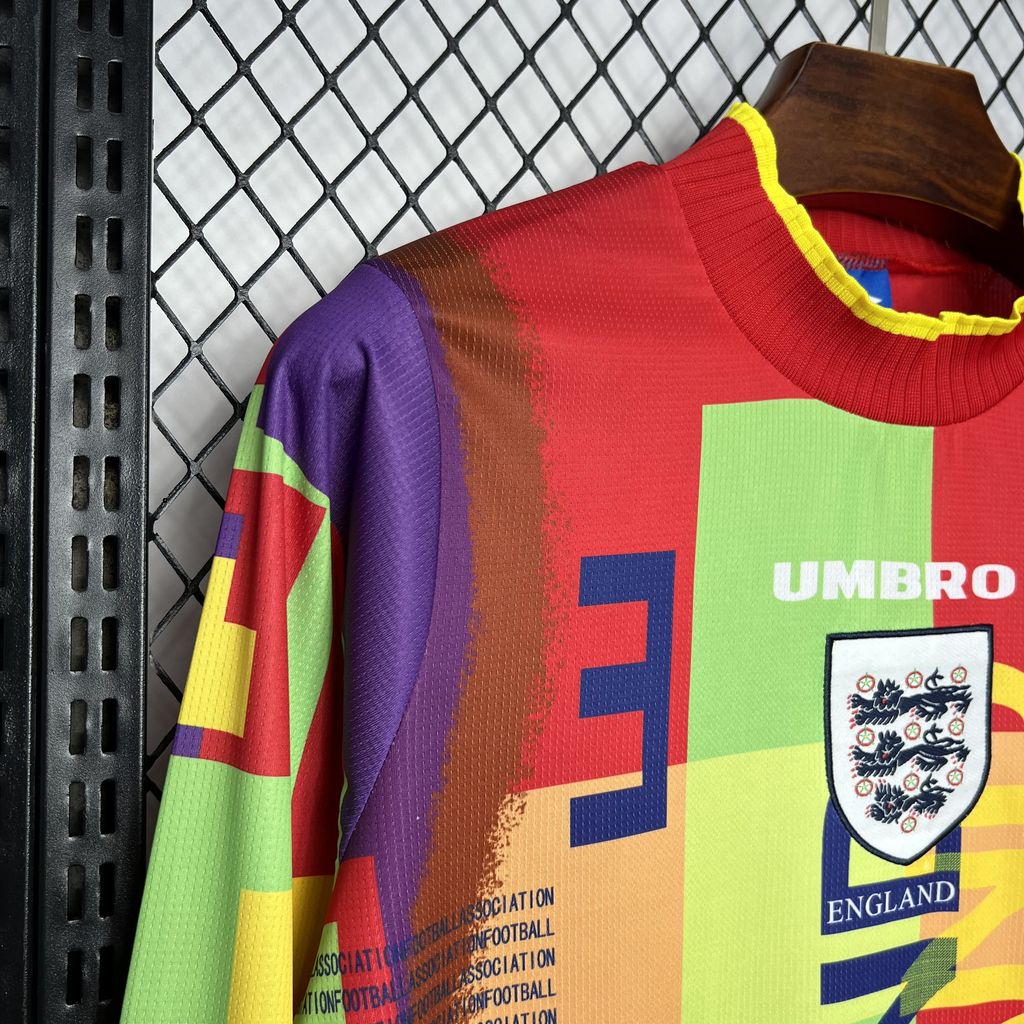 Retro England 1996 Goalkeeper Long Sleeve Jersey - JerseysGala