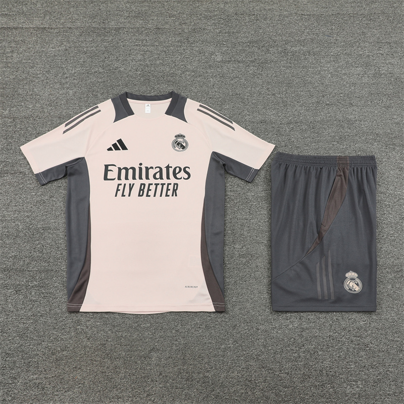Real Madrid 24-25 Kids Short-Sleeve Training Set - Apricot - JerseysGala