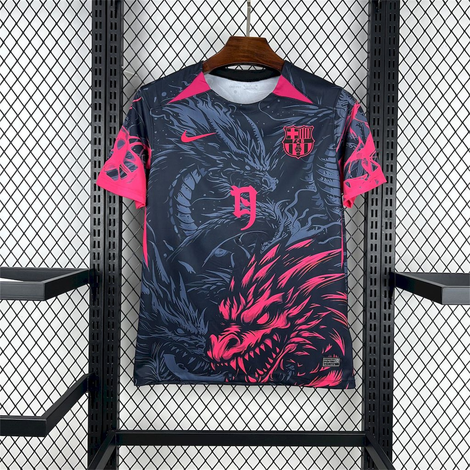 B.A.R.S.A 25-26 Pink & Black Dragon Black Special Jersey - Fans Version - JerseysGala