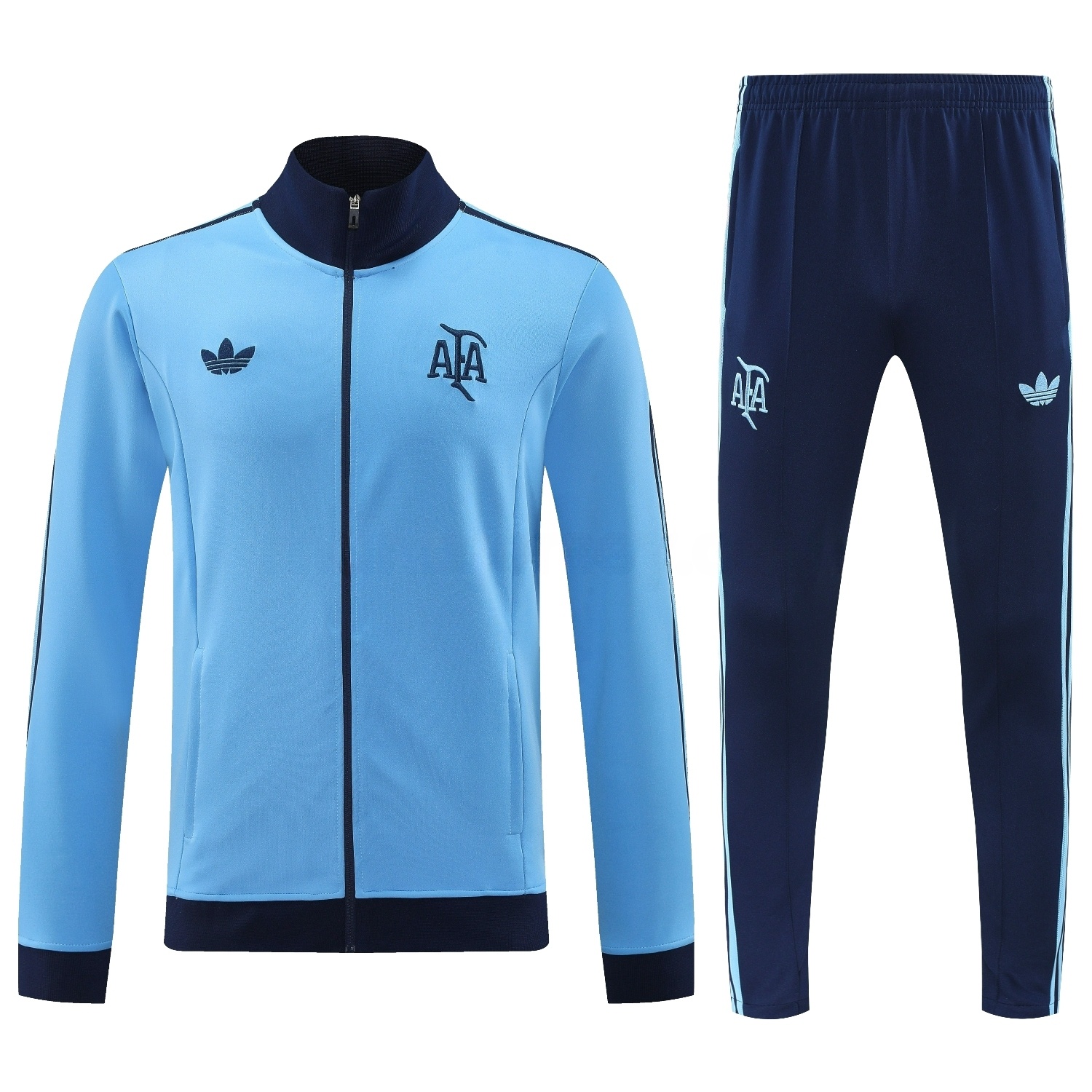 Argentina 24-25 Throwback Jacket Training Tracksuit - Blue Jackets & Deep Blue Pants - JerseysGala