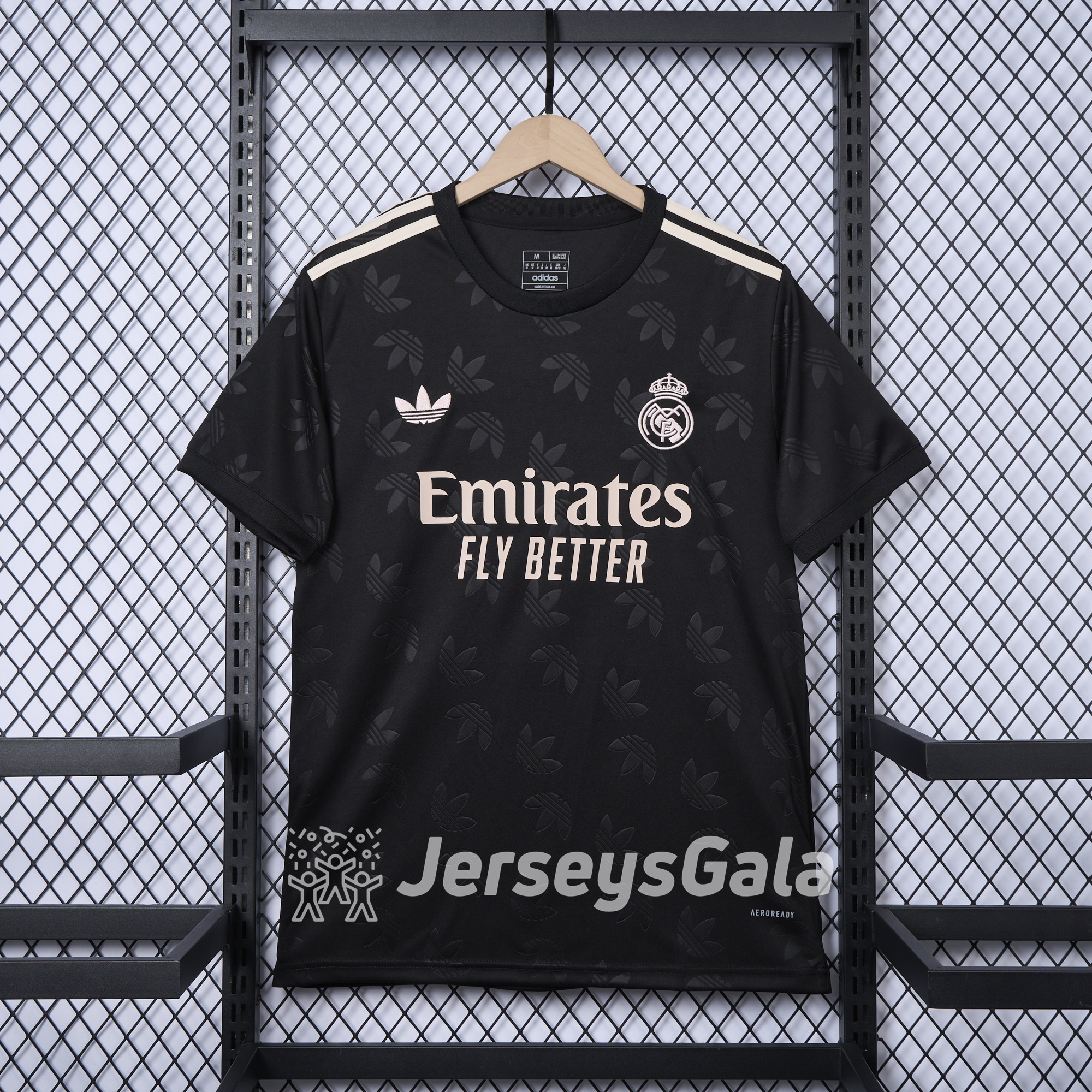 Real Madrid 24-25 Trefoil Black Jersey - Fans Version - JerseysGala