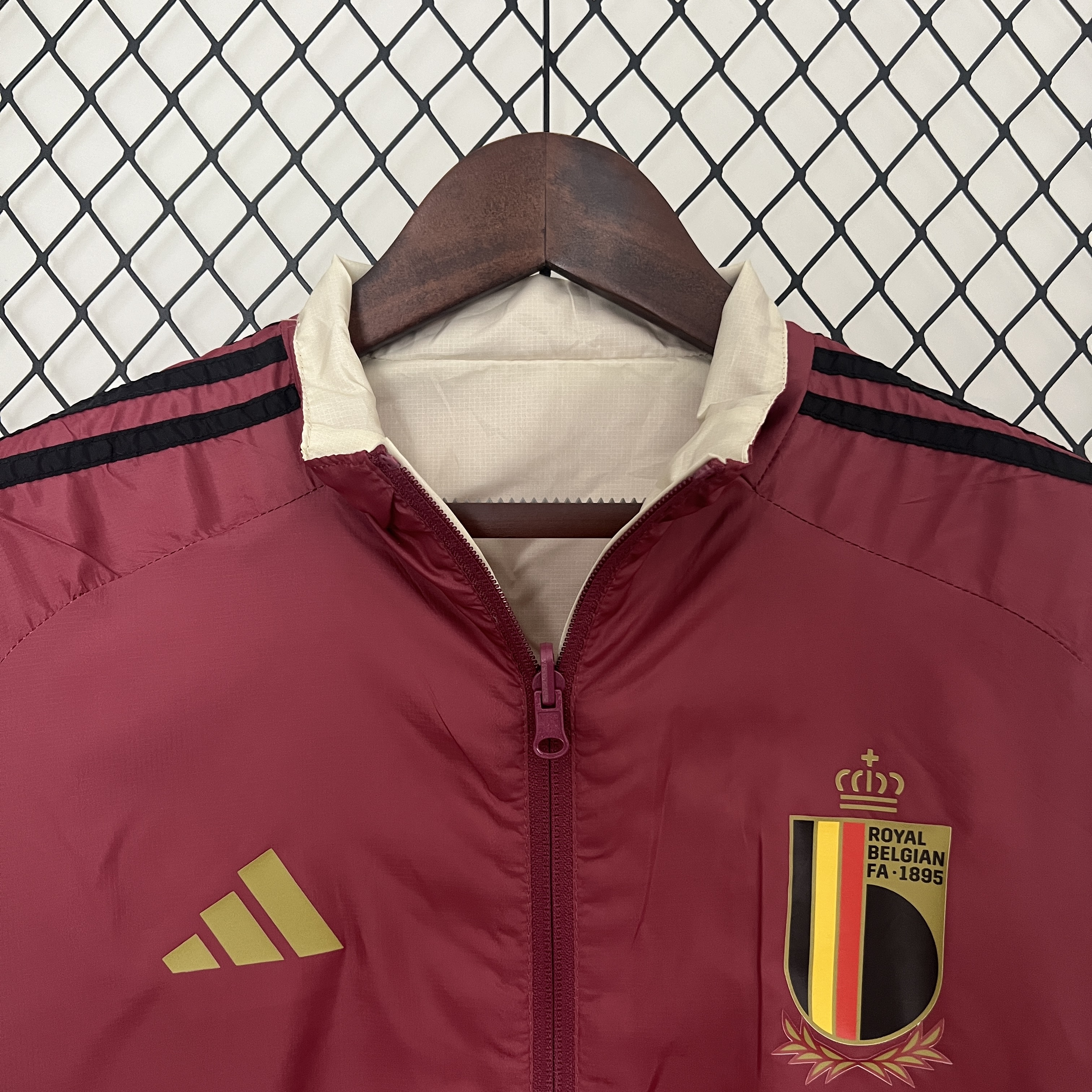 Belgium 2024 Double Sided Reversible Windbreaker - Red & Yellow - JerseysGala