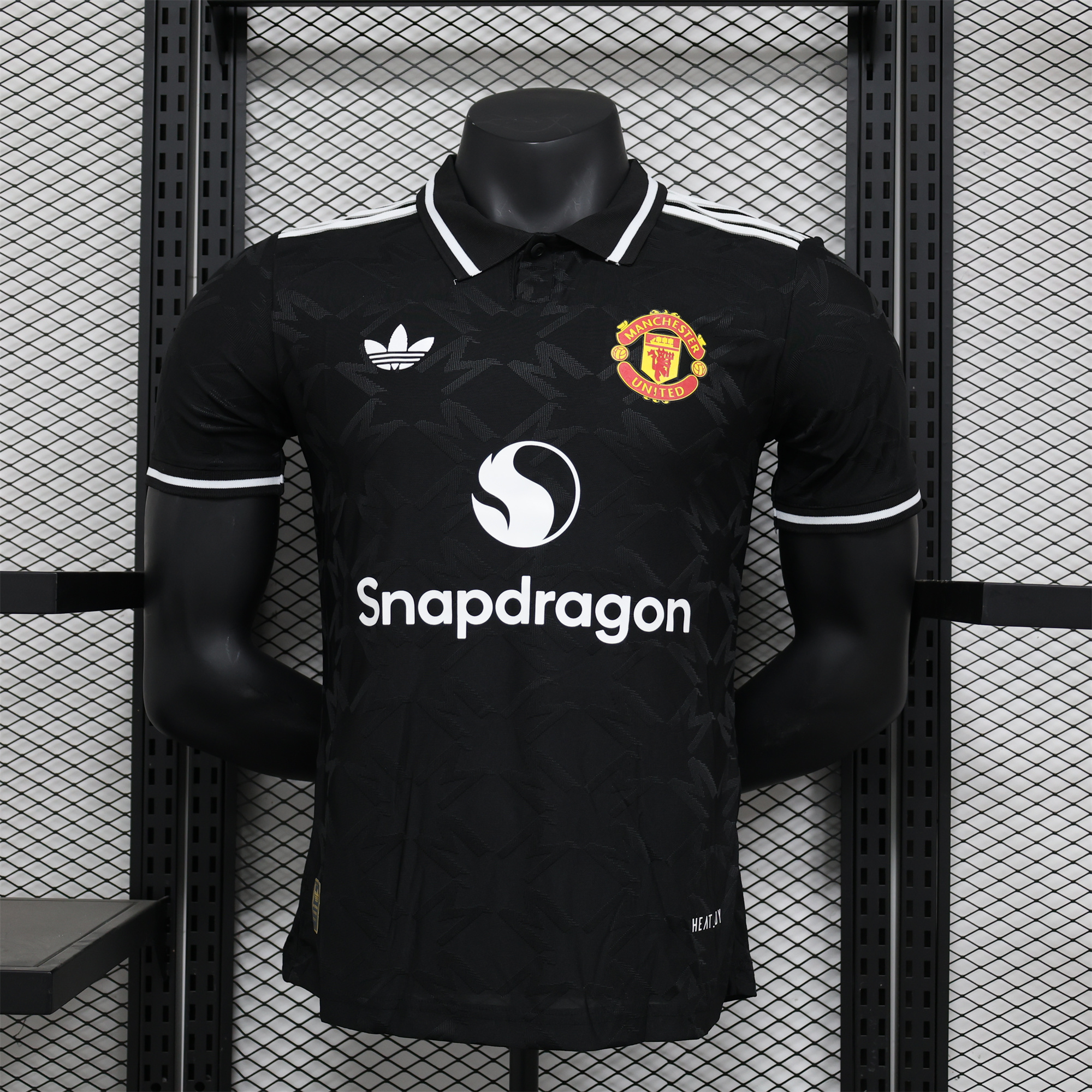 Manchester United 24-25 Black Trefoil Vintage Jersey - Player Version - JerseysGala