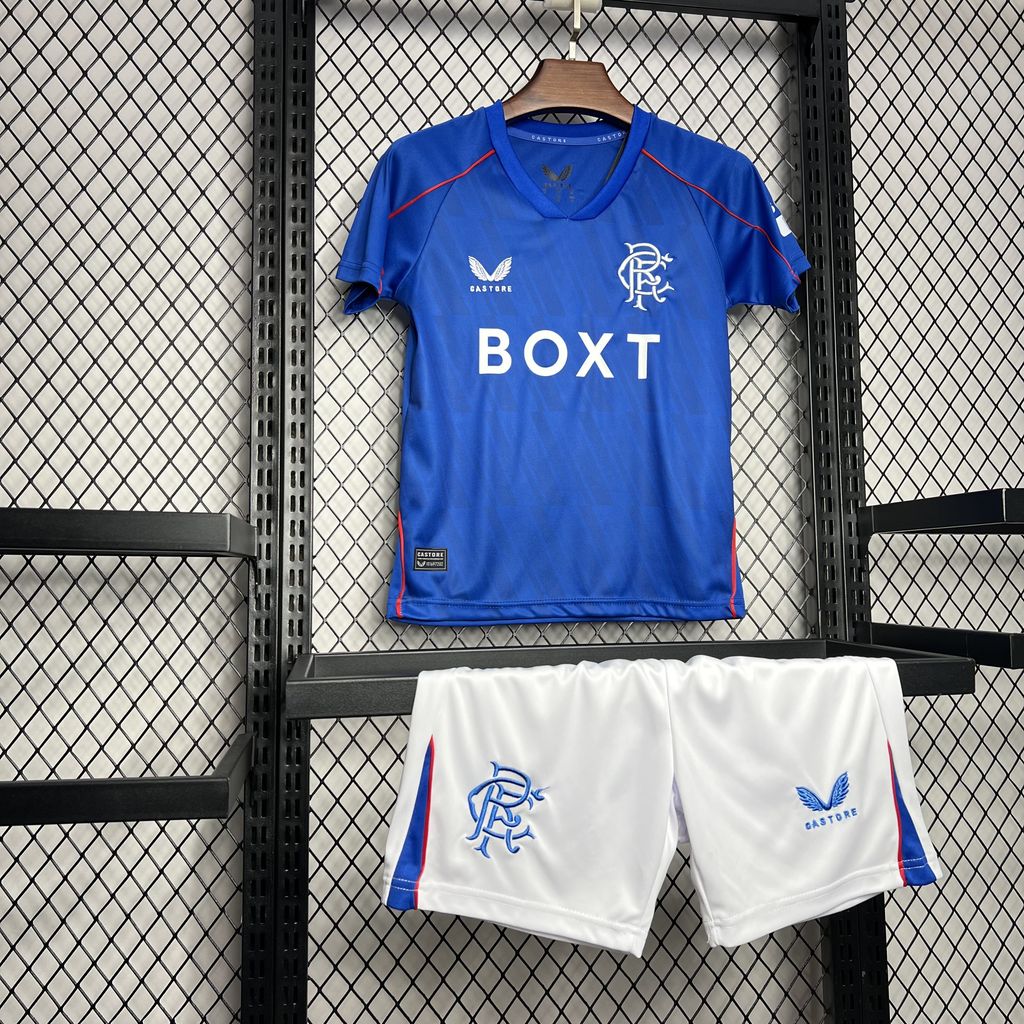 Glasgow Rangers 24-25 Home Stadium Kids Kit - JerseysGala