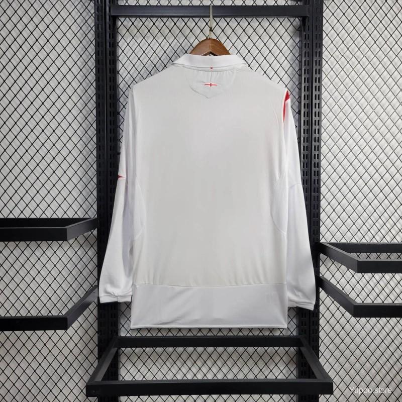 Retro England 2006 Home Long Sleeve Jersey - JerseysGala