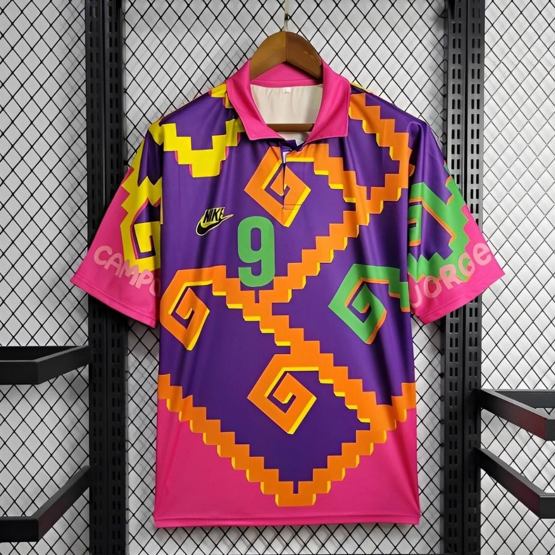 Retro Mexico 1995 Goalkeeper Purple Orange Jersey - JerseysGala
