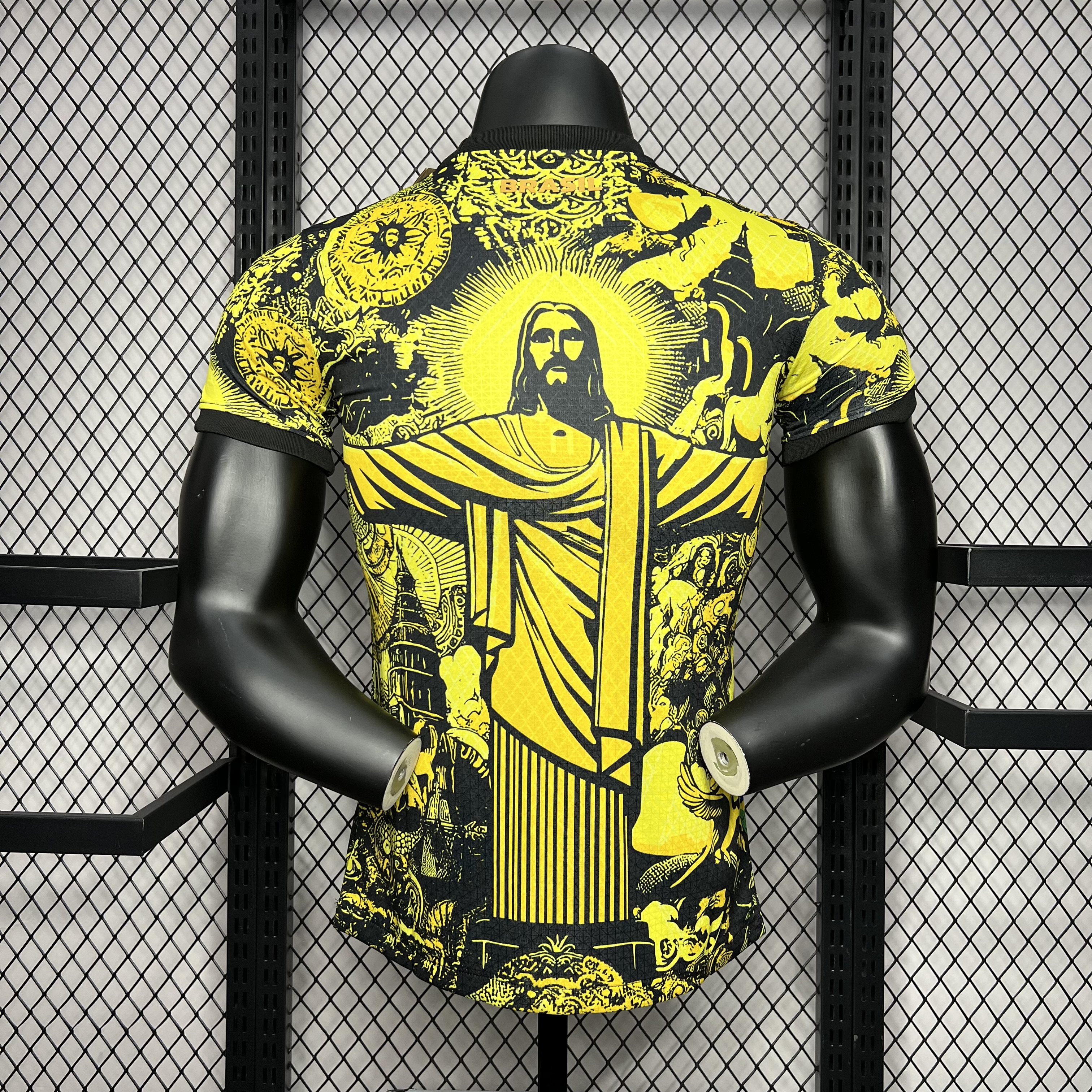 Brazil 2024 Yellow Christ the Redeemer Statue Jersey - Player Version - JerseysGala