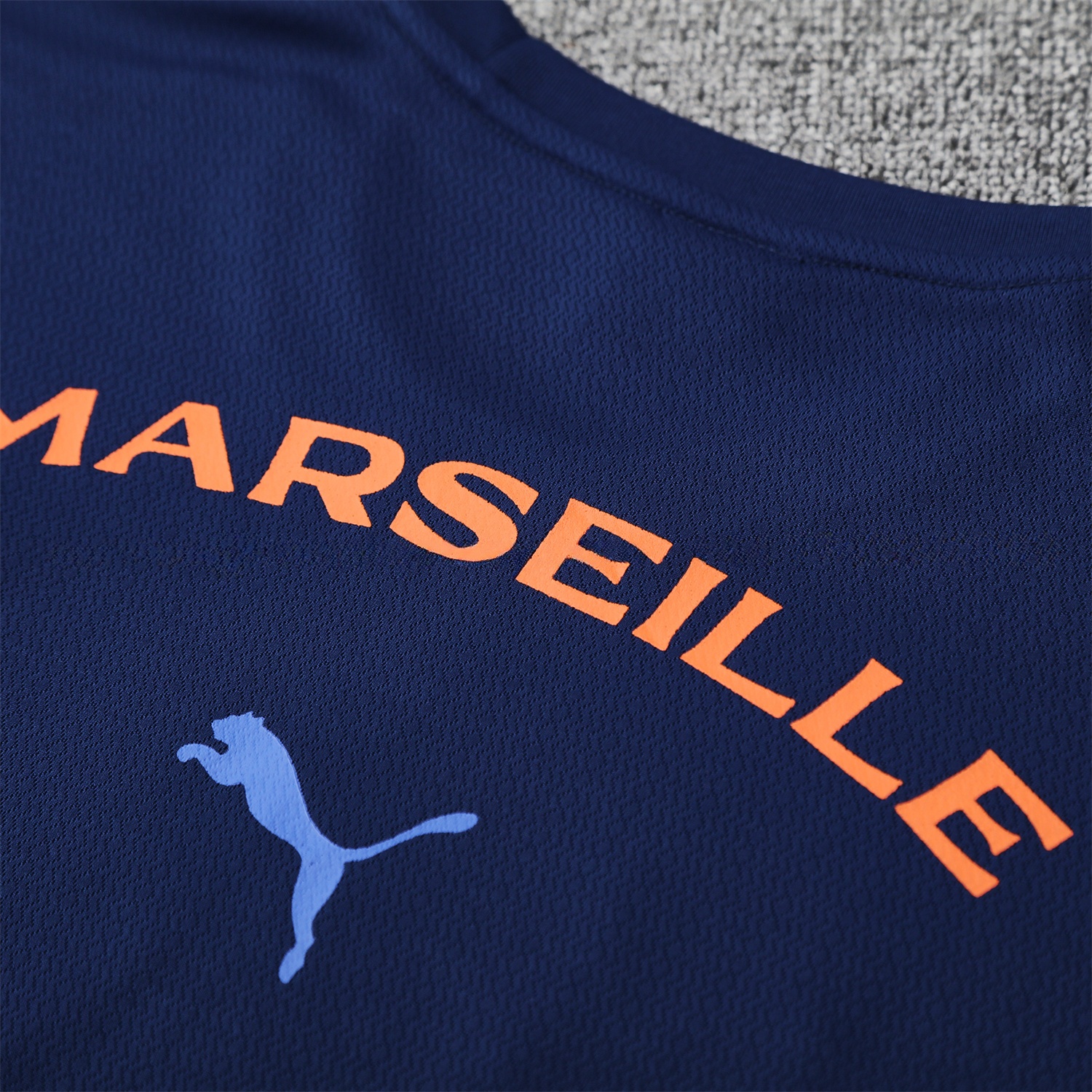 Marseille 25-26 Short-Sleeve Training Set - Blue Top & Blue Shorts - JerseysGala