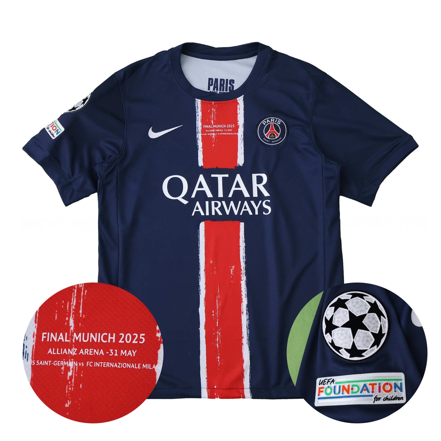 Paris Saint-Germain PSG 24-25 Home Champions League Final Home Jersey - Fans Version - JerseysGala