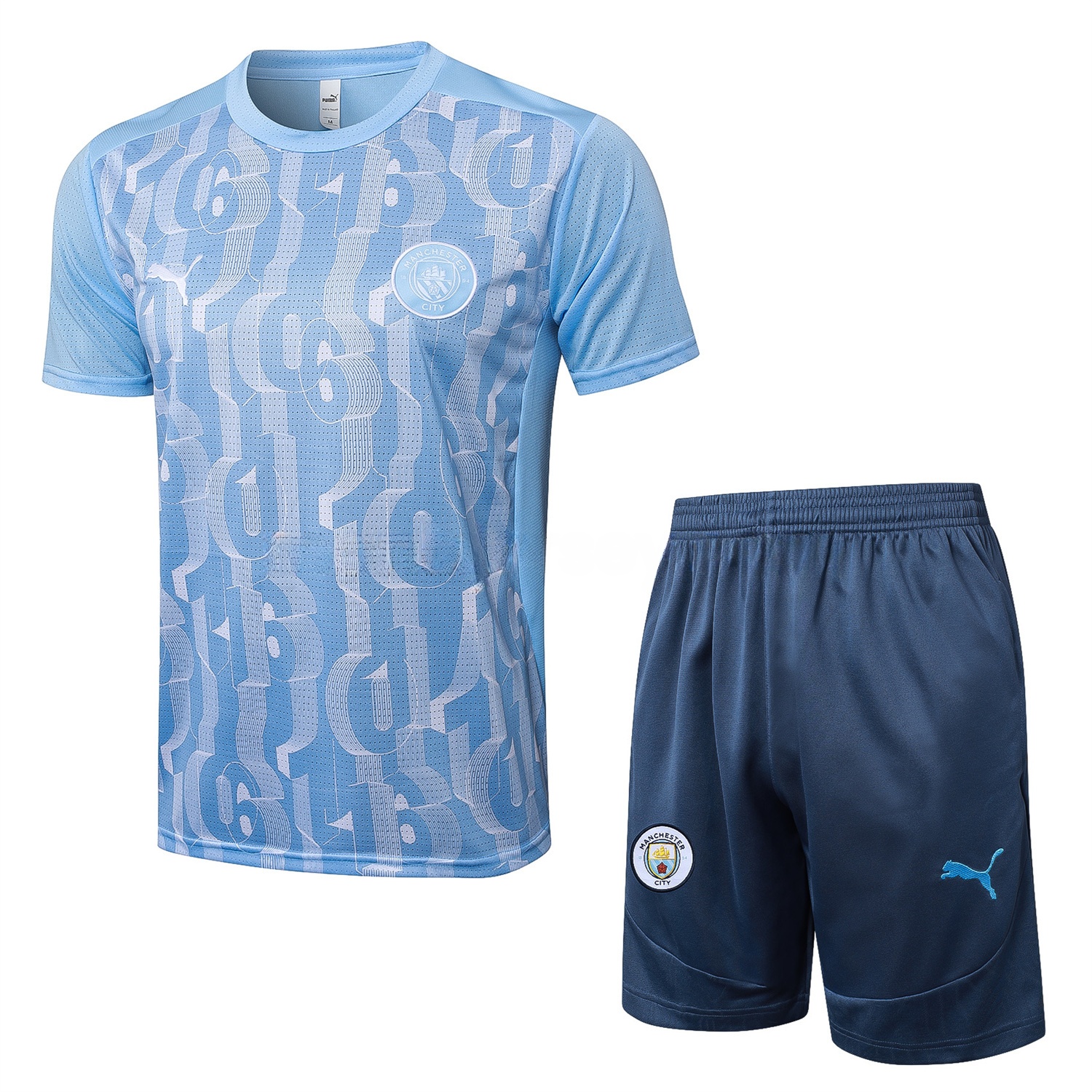 Manchester City 24-25 Short-Sleeve Training Set - Light Blue - JerseysGala