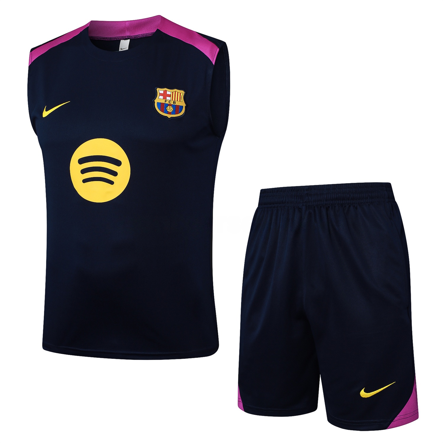 B.A.R.S.A 25-26 Vest Training Set - Deep Blue Black Vest and Shorts - JerseysGala
