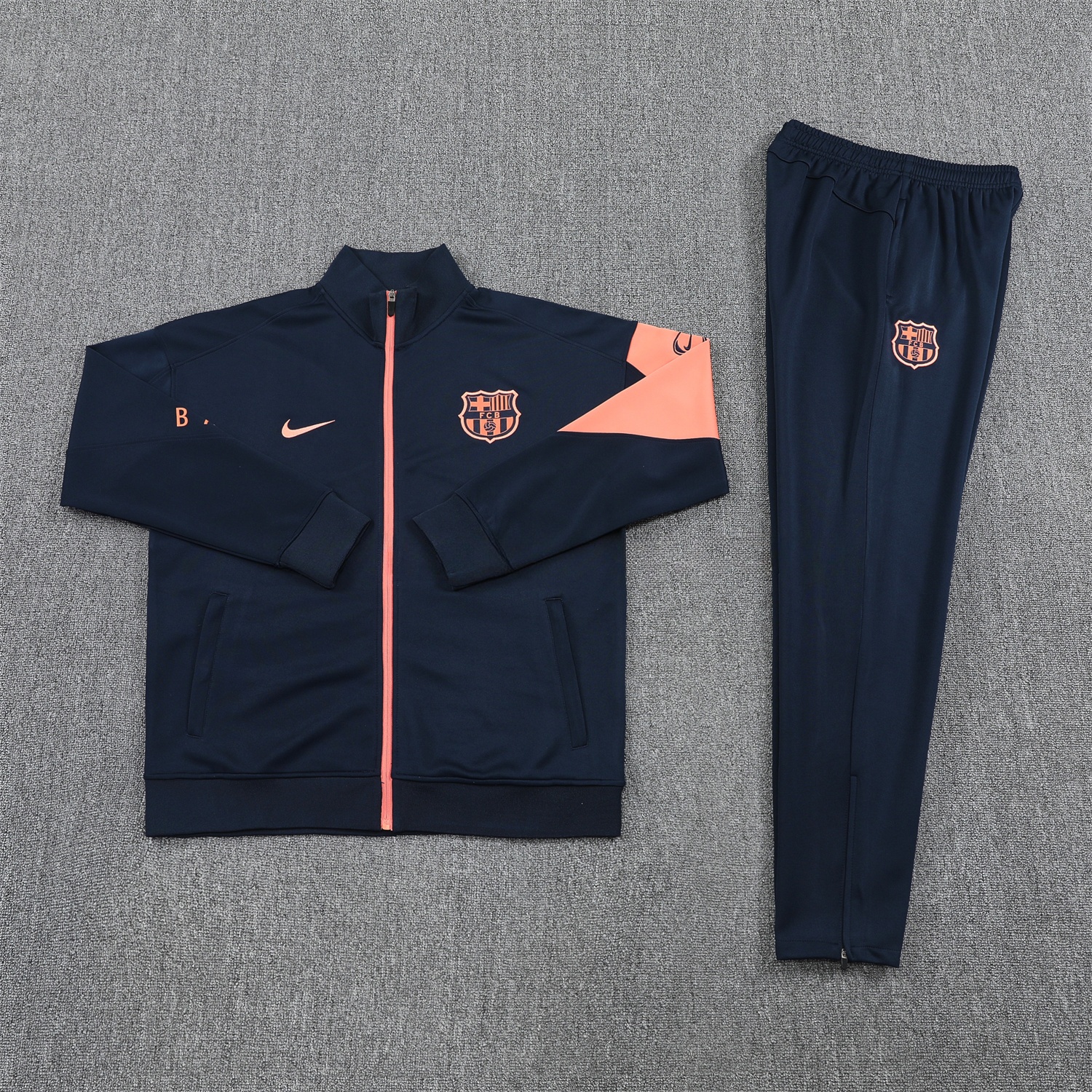 B.A.R.S.A 25-26 Jacket Training Tracksuit - Black Orange Jackets & Black Pants - JerseysGala