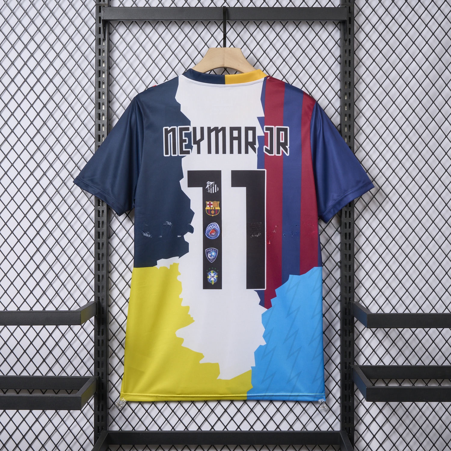 Neymar Career Commemorative Jersey - Fans Version - B.A.R.S.A Brazil Paris Saint-Germain PSG Santos Al Hilal SFC - JerseysGala