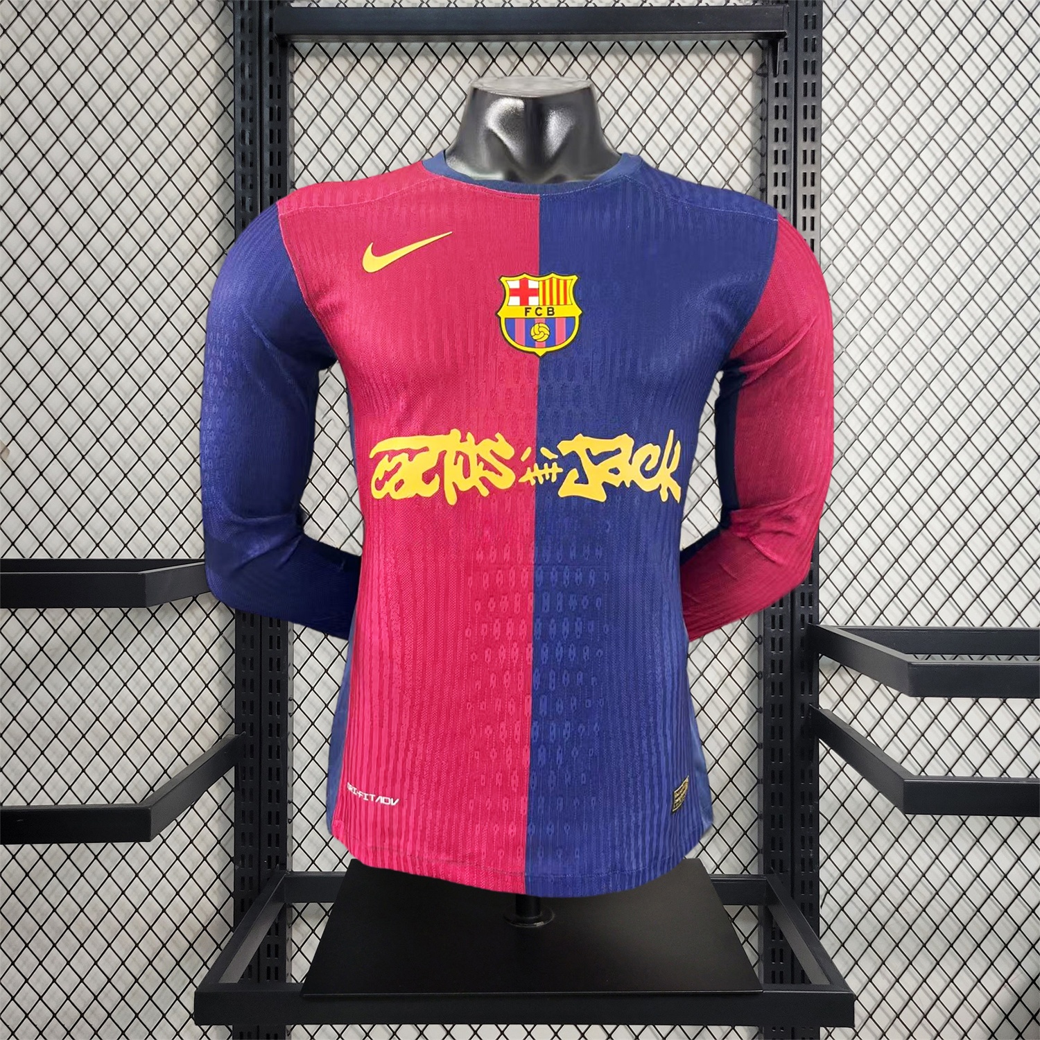 B.A.R.S.A x Travis Scott 24-25 Home Long Sleeves Jersey - Player Version - JerseysGala