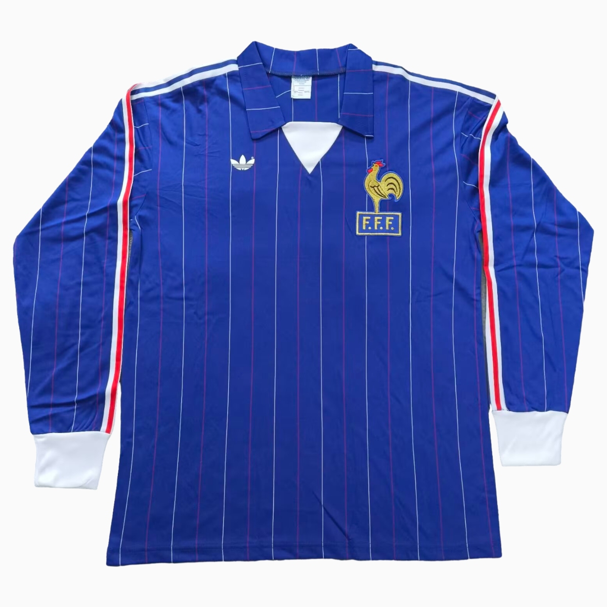 Retro France 1982 Home Long Sleeves Jersey - JerseysGala