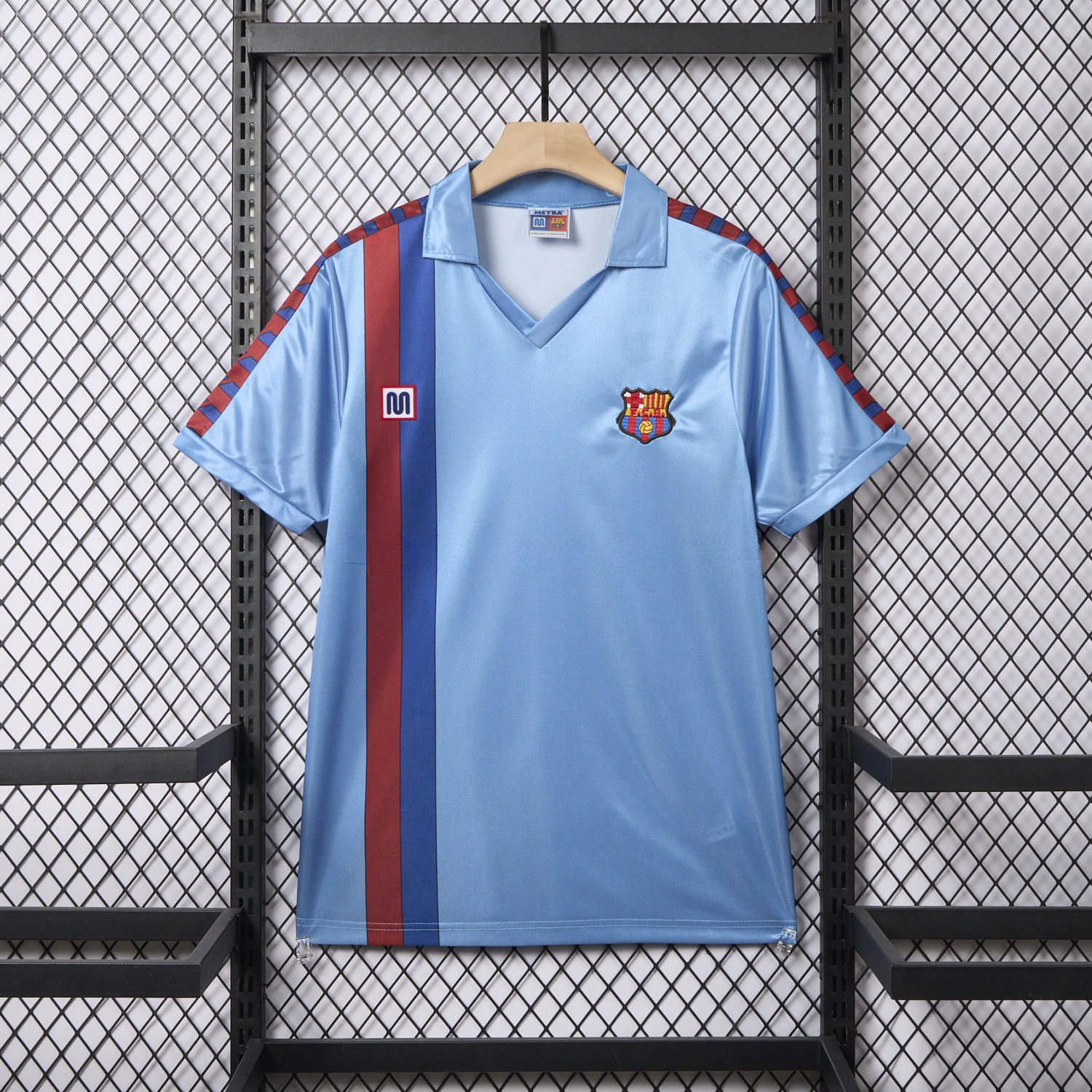 Retro B.A.R.S.A 1982-84 Away Blue Jersey - JerseysGala