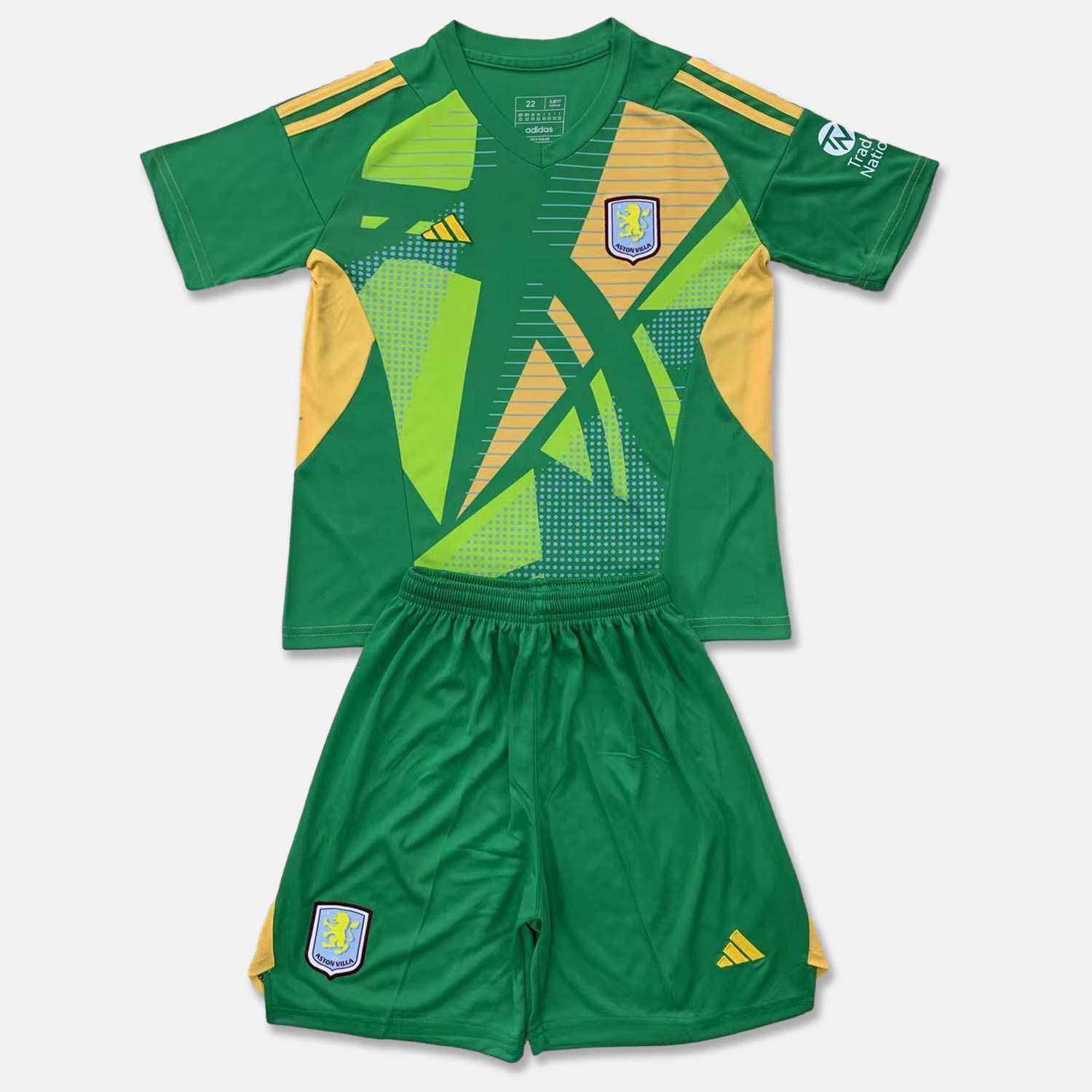 Aston Villa 24-25 Fruit Green Goalkeeper Kids Kit - JerseysGala