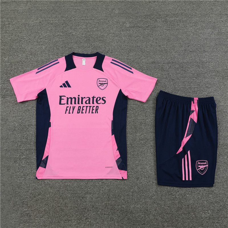Arsenal 24-25 Short-Sleeve Training Kids Kit - Pink - JerseysGala
