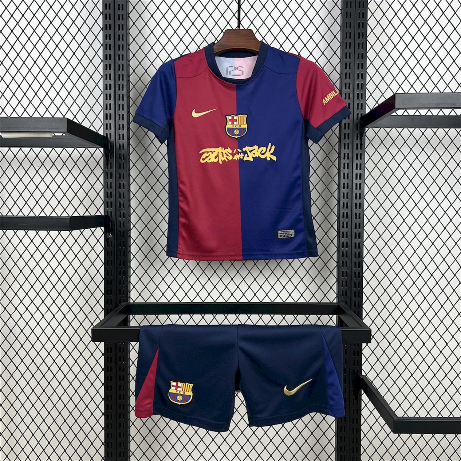B.A.R.S.A x Travis Scott New 24-25 Home Kids Kit - JerseysGala