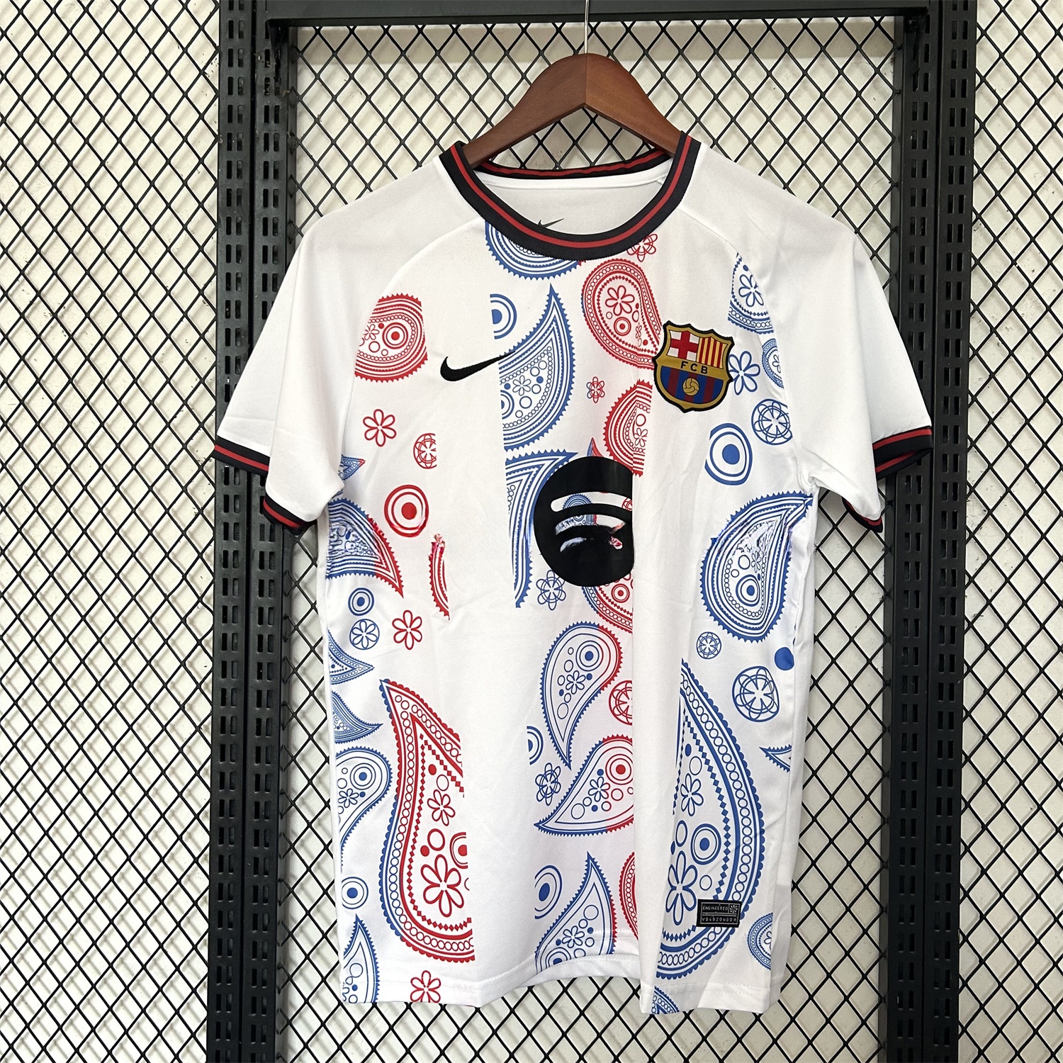 B.A.R.S.A 25-26 Paisley Patterns White Special Edition Jersey - Fans Version - JerseysGala