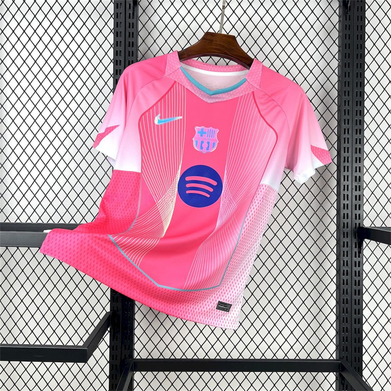 B.A.R.S.A 25-26 T90 White Lines Pink Gradient Special Jersey - Fans Version - JerseysGala