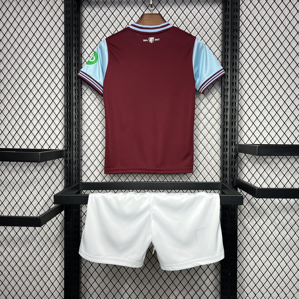 West Ham United 24-25 Home Stadium Kids Kit - JerseysGala