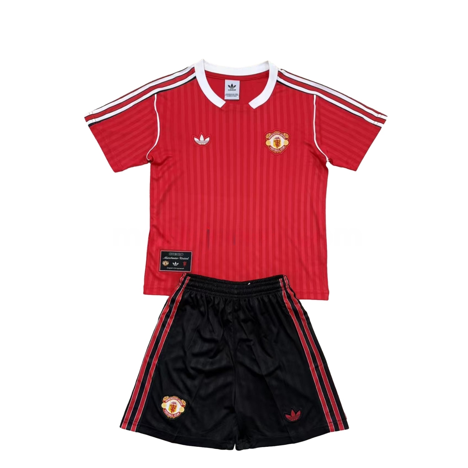 Manchester United 25-26 Red Terrace Icon Throwback Style Kids Kit - JerseysGala