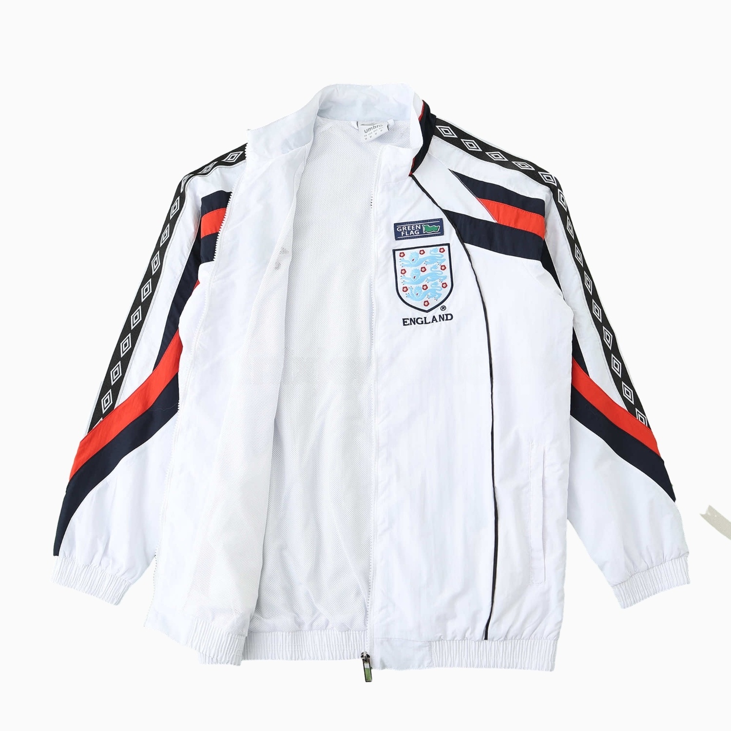 Retro England 1998 White Windbreaker - JerseysGala