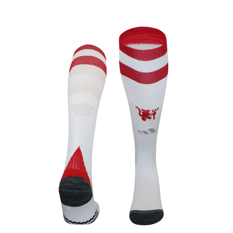 Manchester United 24-25 Away Socks - White & Red - JerseysGala