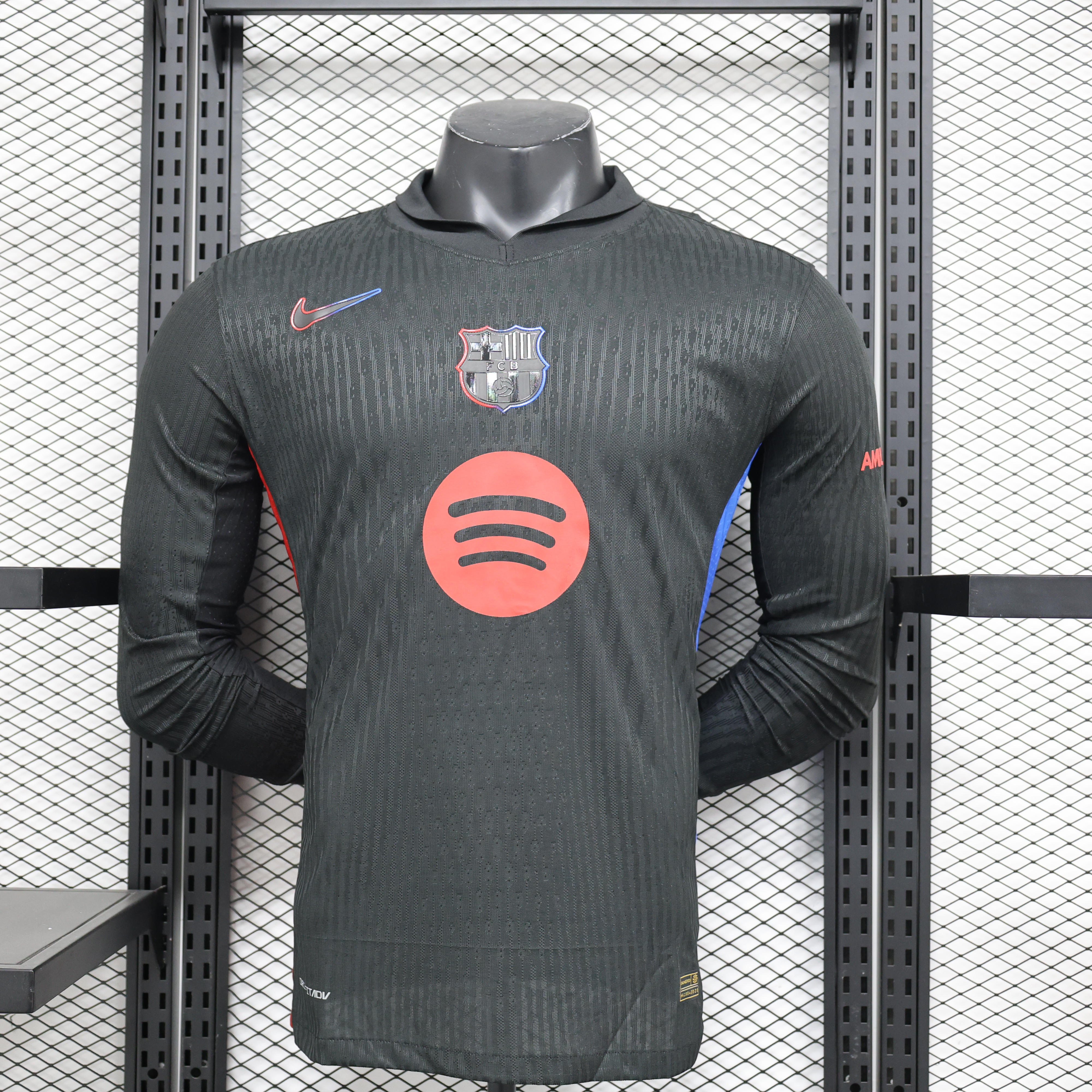B.A.R.S.A 24-25 Away Long Sleeve Jersey with Big Logo - Player Version - JerseysGala
