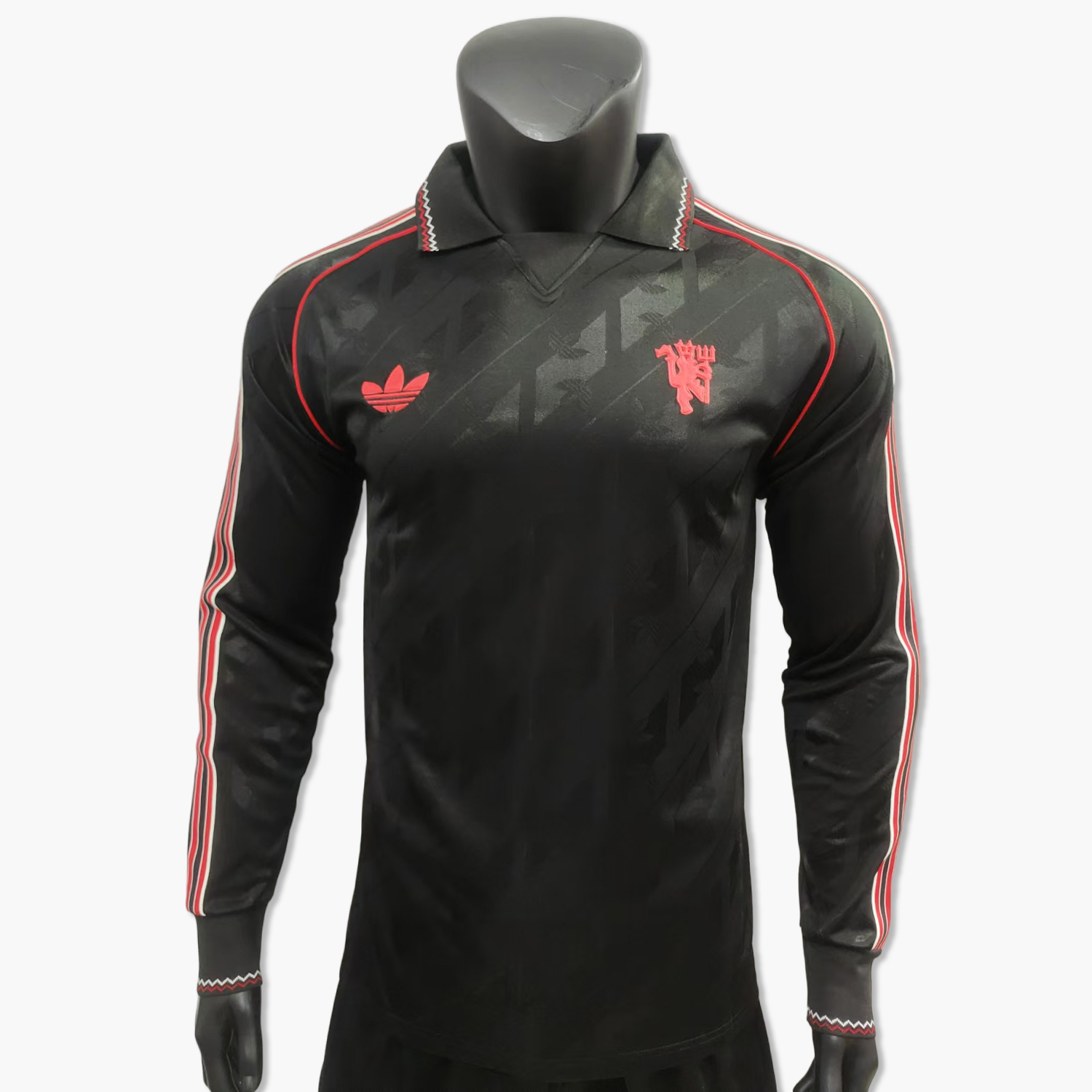 Manchester United 24-25 Originals LFSTLR Long Sleeve Black Jersey - Player Version - JerseysGala