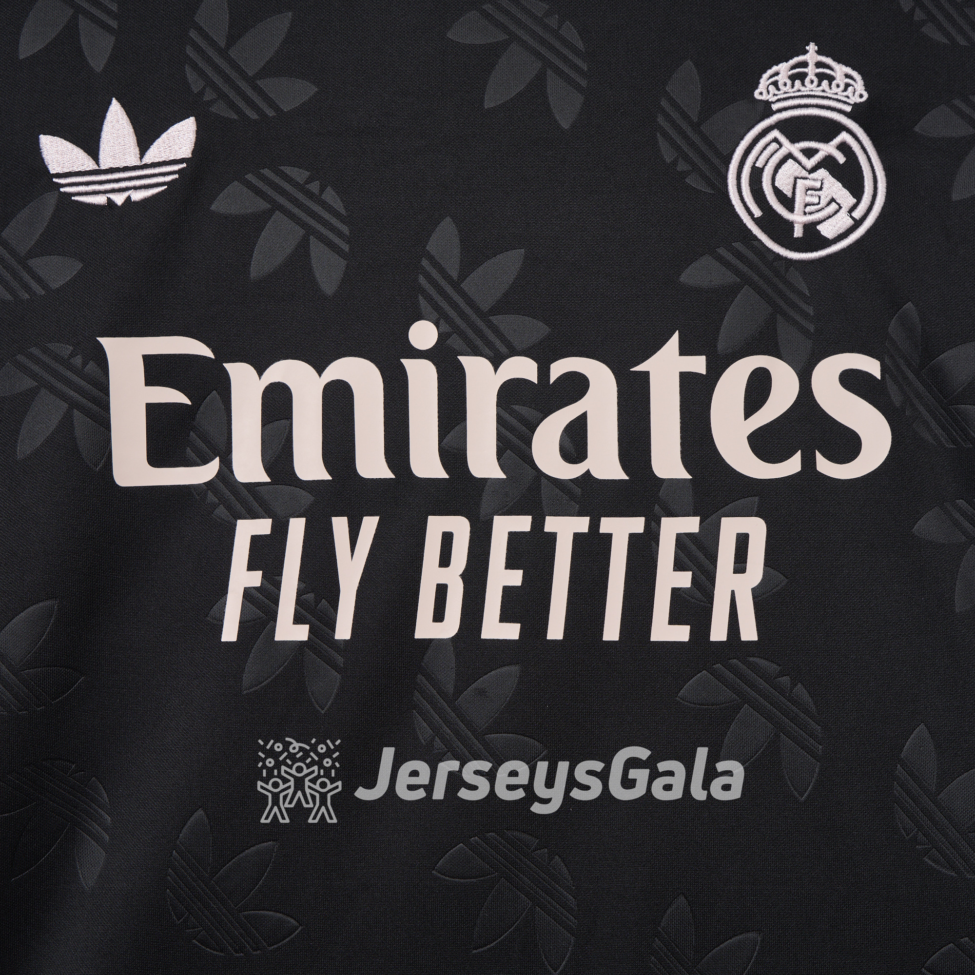 Real Madrid 24-25 Trefoil Black Jersey - Fans Version - JerseysGala
