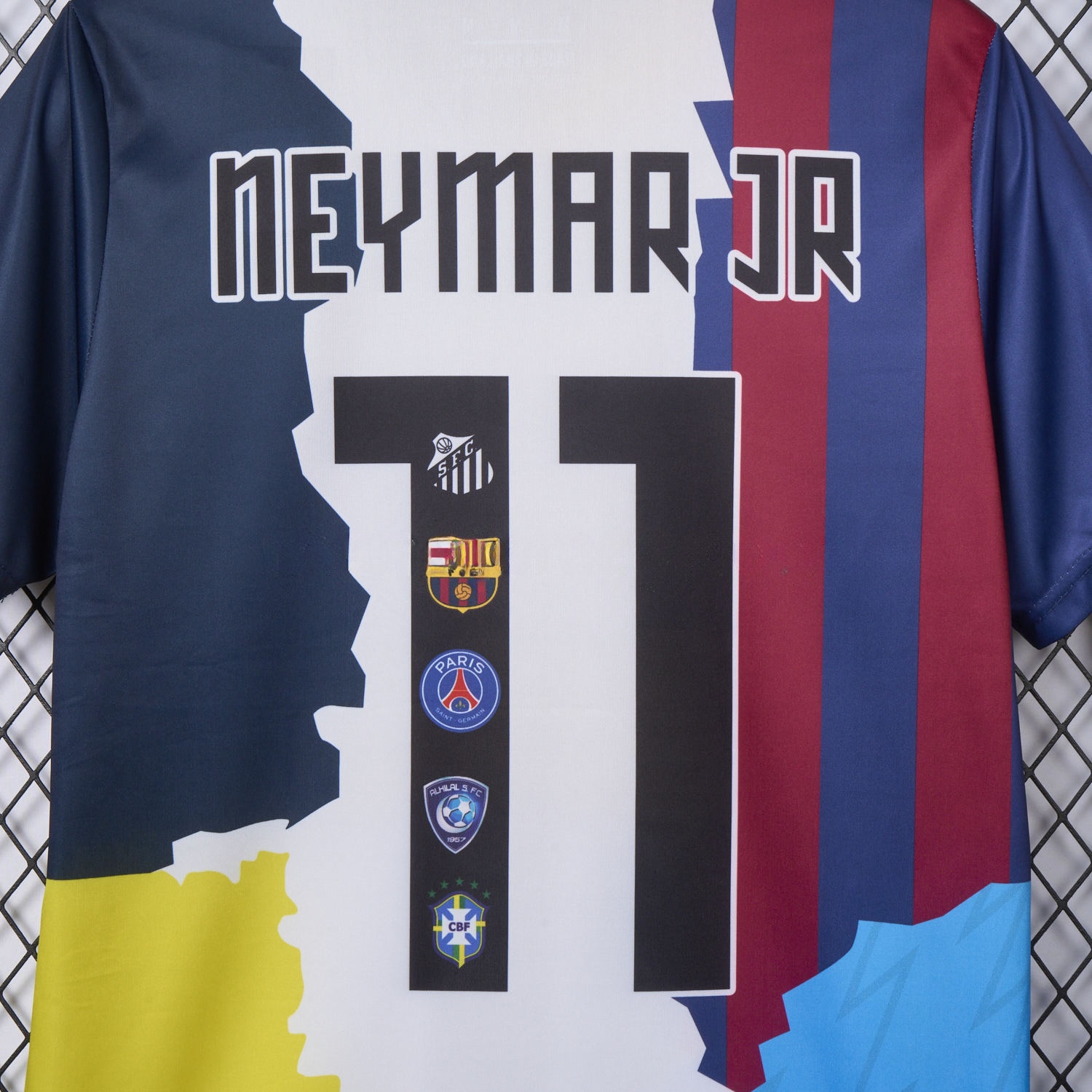 Neymar Career Commemorative Jersey - Fans Version - B.A.R.S.A Brazil Paris Saint-Germain PSG Santos Al Hilal SFC - JerseysGala