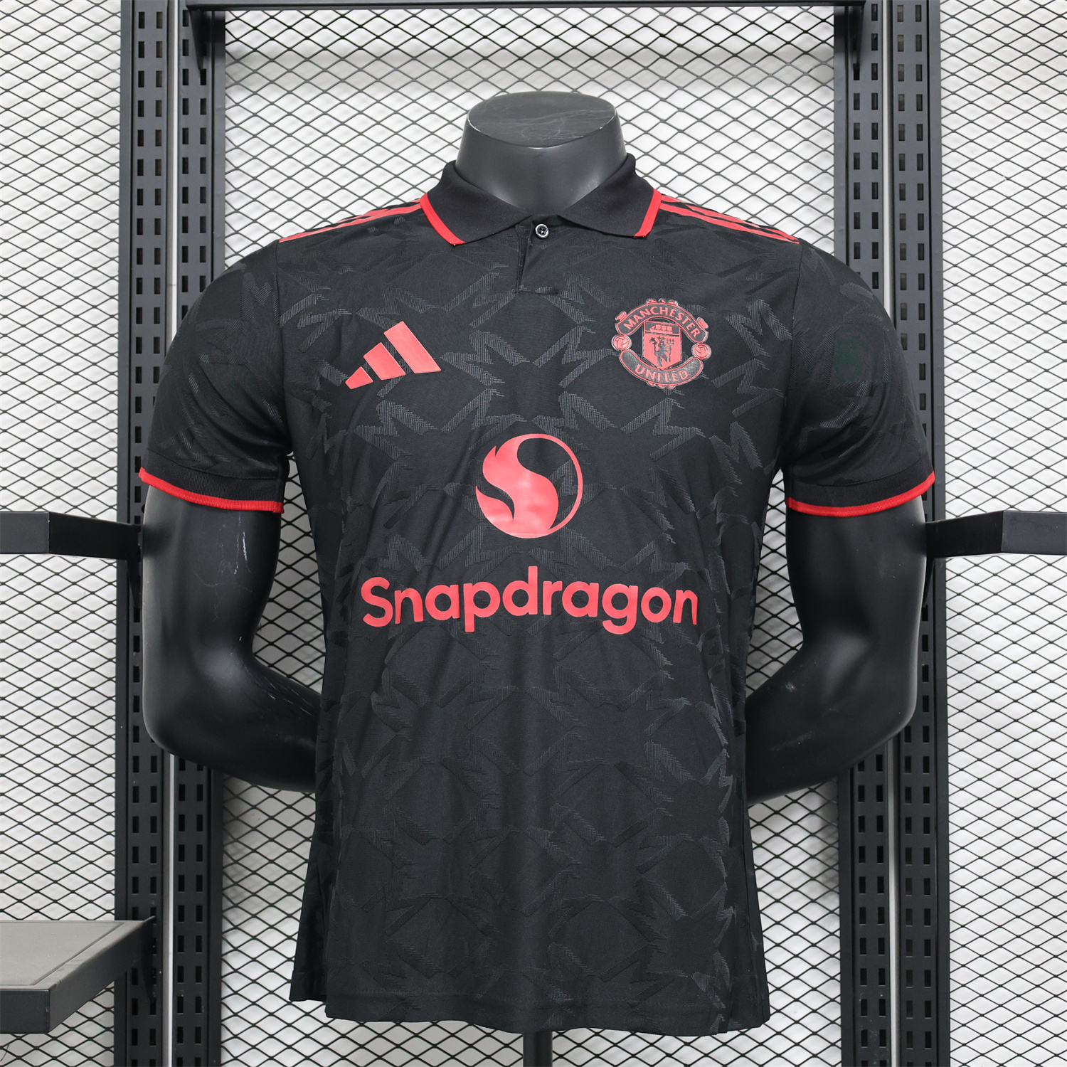 Manchester United 24-25 Black POLO Jersey - Player Version - JerseysGala