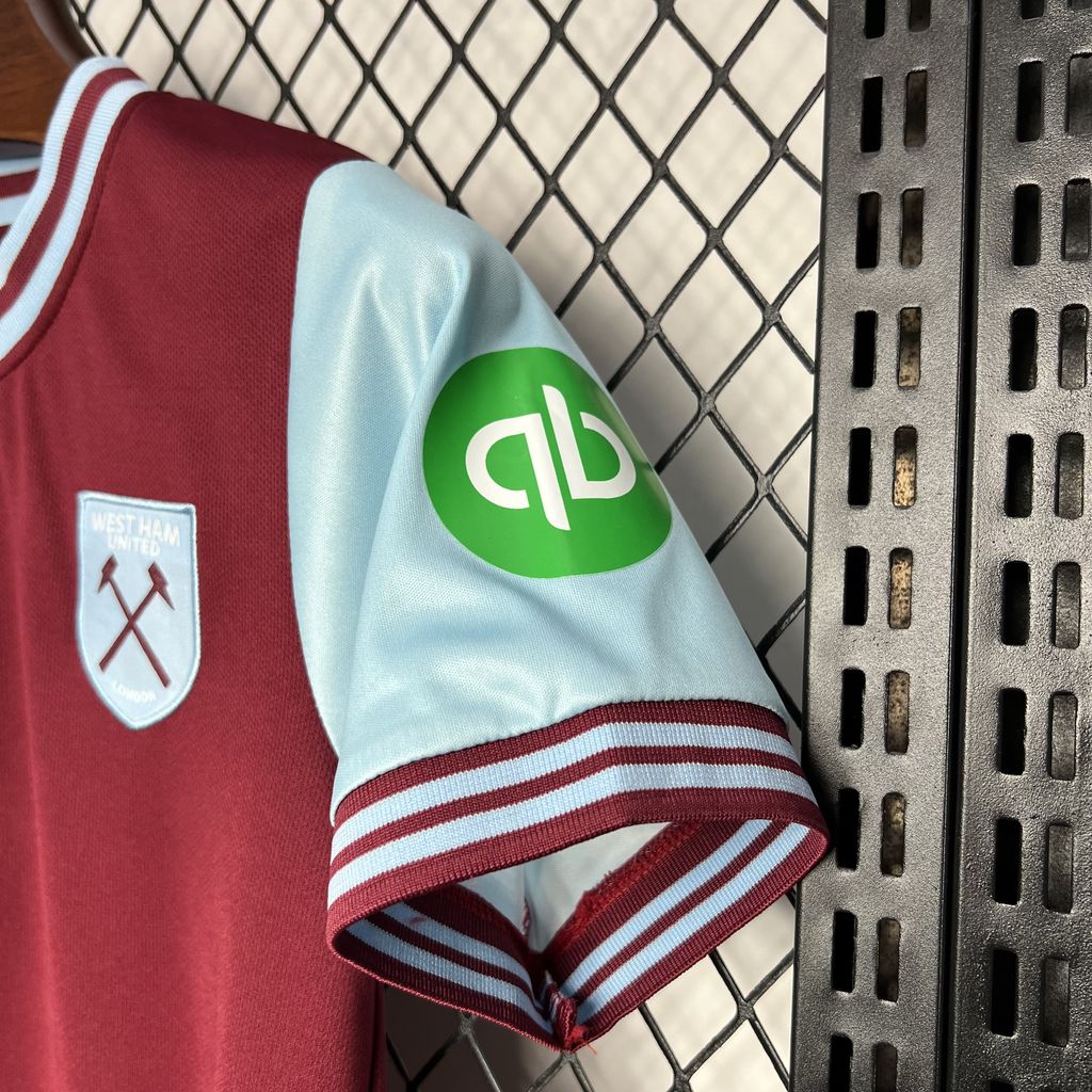 West Ham United 24-25 Home Stadium Kids Kit - JerseysGala