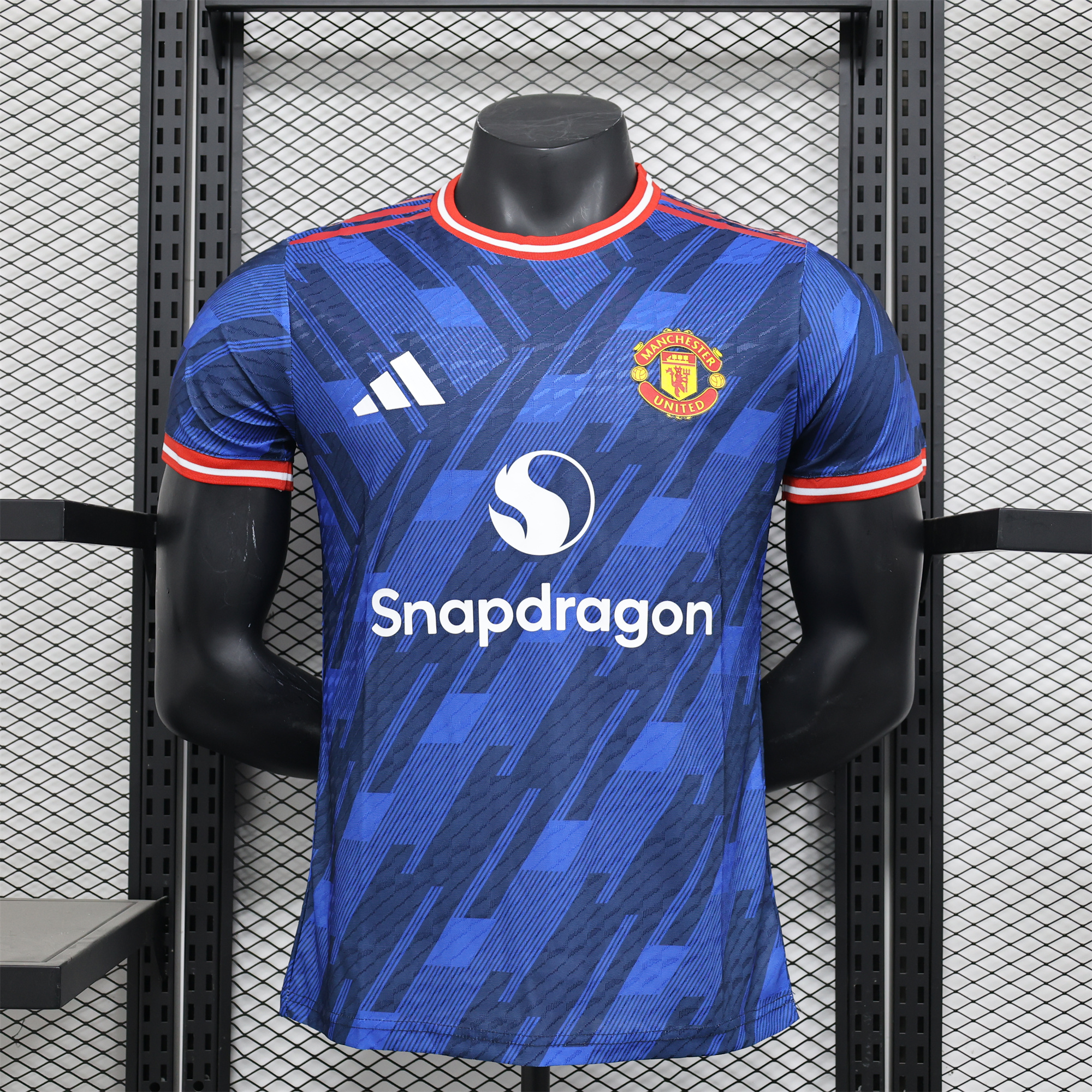 Manchester United 24-25 Blue Stripe Special Edition Jersey - Player Version - JerseysGala