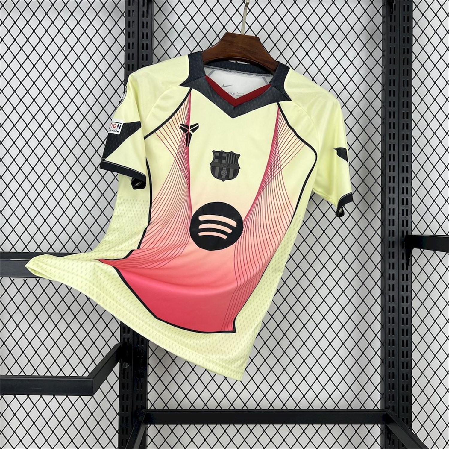 B.A.R.S.A 25-26 T90 Red Lines Yellow Special Jersey - Fans Version - JerseysGala