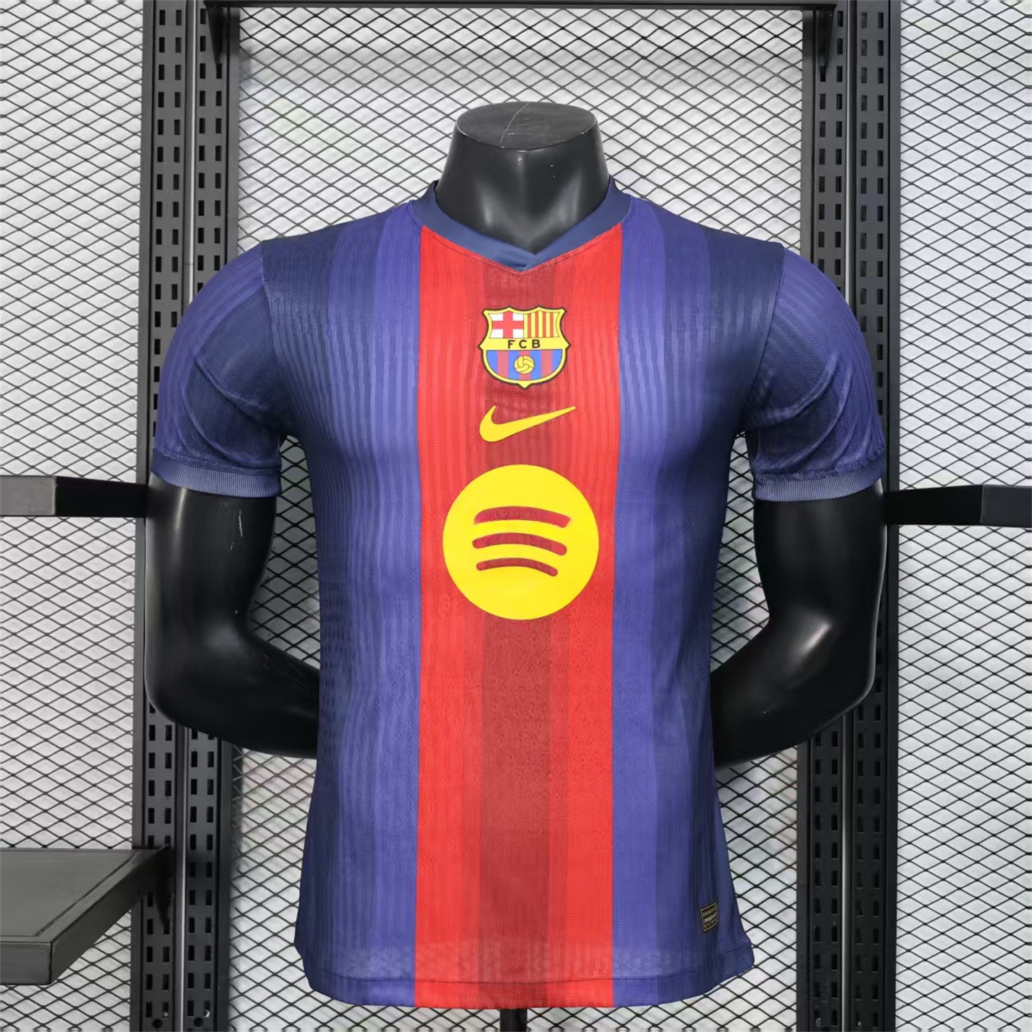 B.A.R.S.A 25-26 Big LOGO Red & Blue Stripe Special Edition Jersey - Player Version - JerseysGala