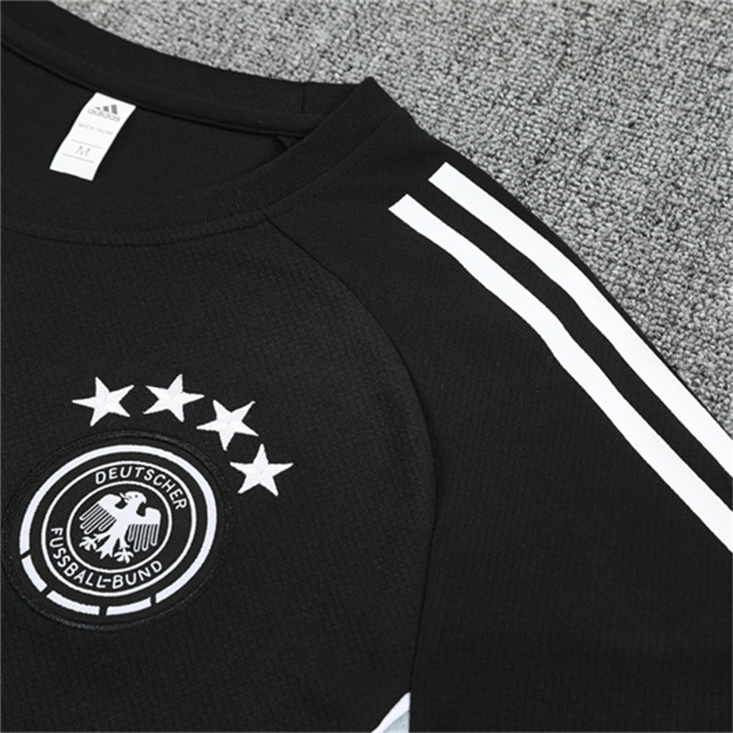 Germany 25-26 Short-Sleeve Training Set - Black Short Sleeve & Black Shorts - JerseysGala