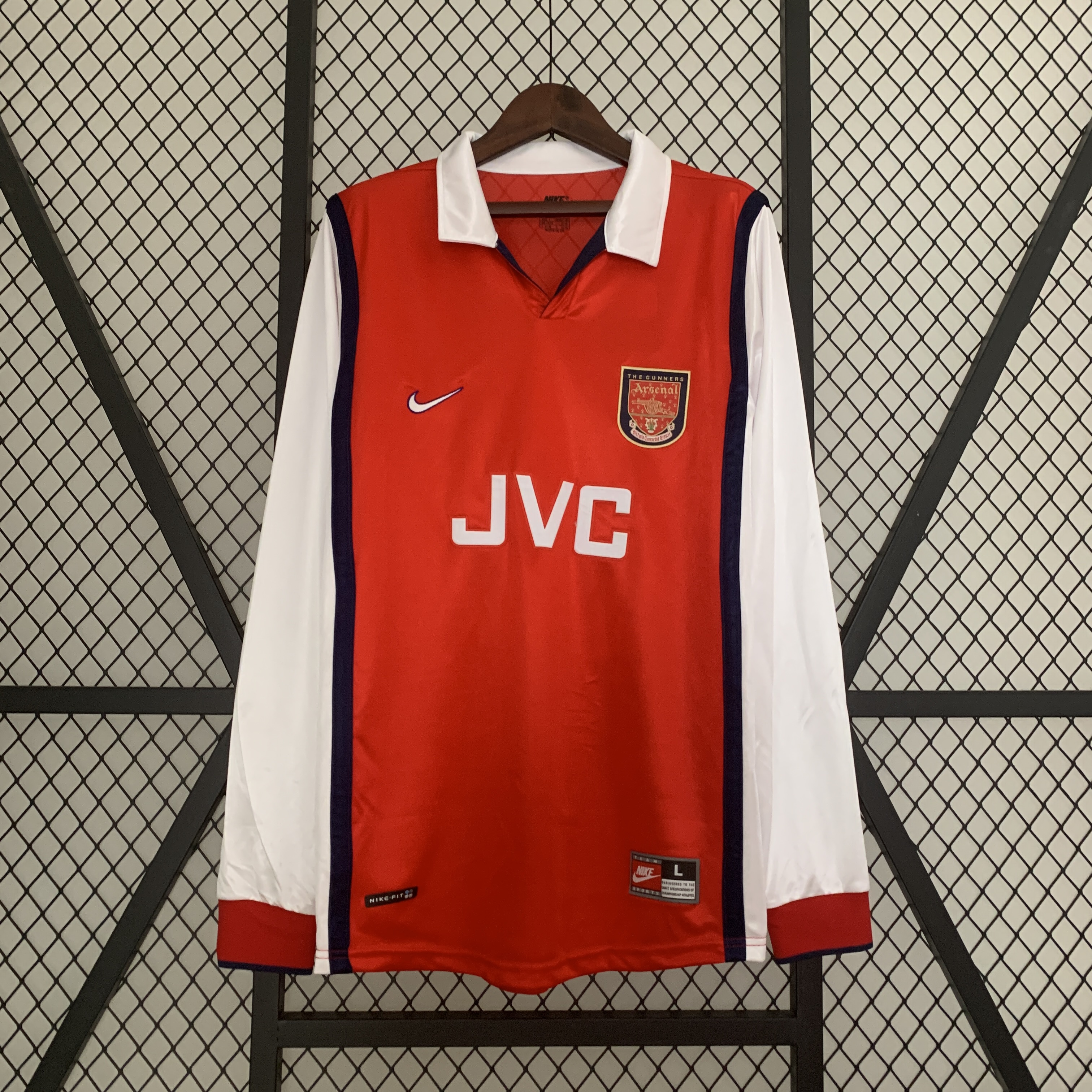 Retro Arsenal 98-99 Home Long Sleeve Jersey - JerseysGala