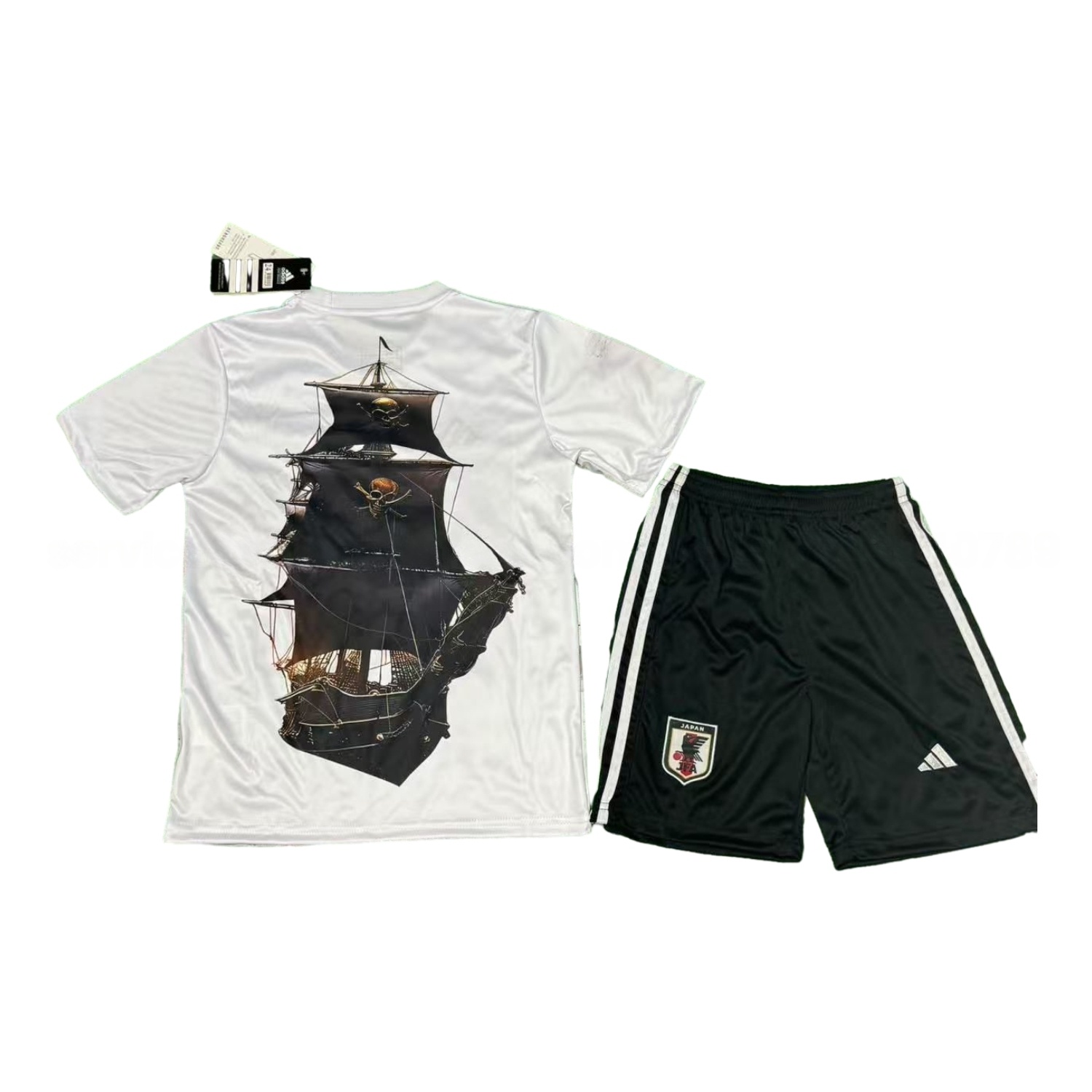 Japan 25-26 Luffy And Skull White Special Kids Kit - JerseysGala